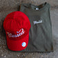Blessed Adult Box T-Shirt & Red Non-Distressed Hat Bundle