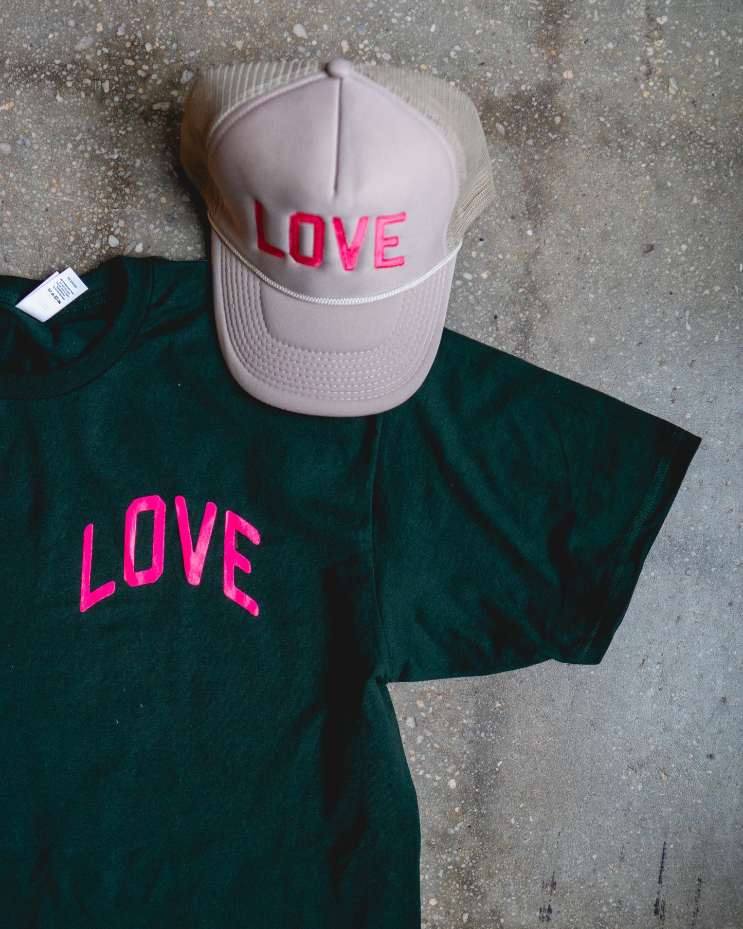 No Greater Love Adult T-Shirt & Khaki Trucker Bundle