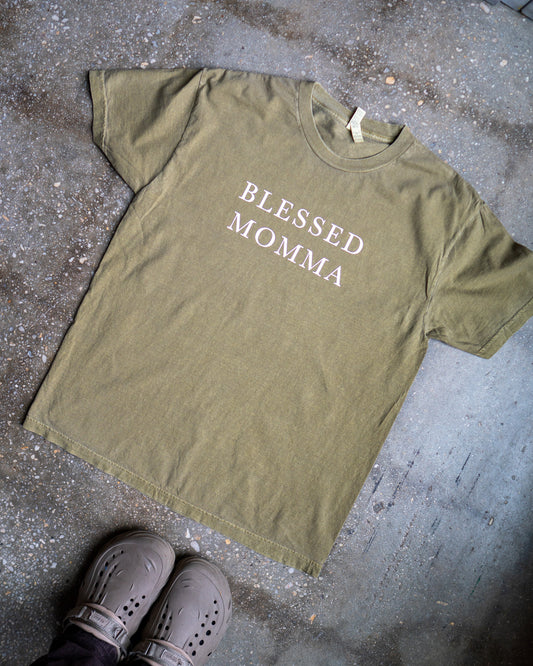 Blessed Momma Adult Box T-Shirt
