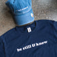 Be Still & Know Adult Box T-Shirt & Medium Blue Non-Distressed Hat Bundle