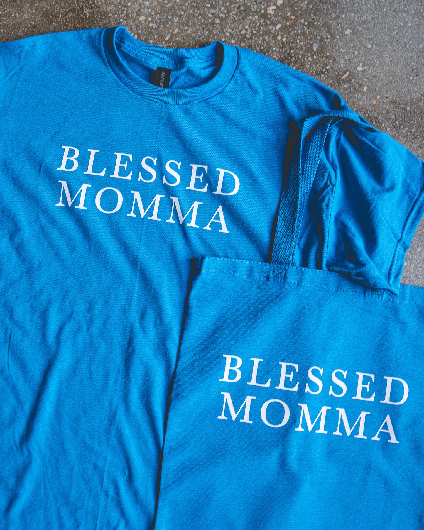 Blessed Momma Adult T-shirt & Tote Bundle