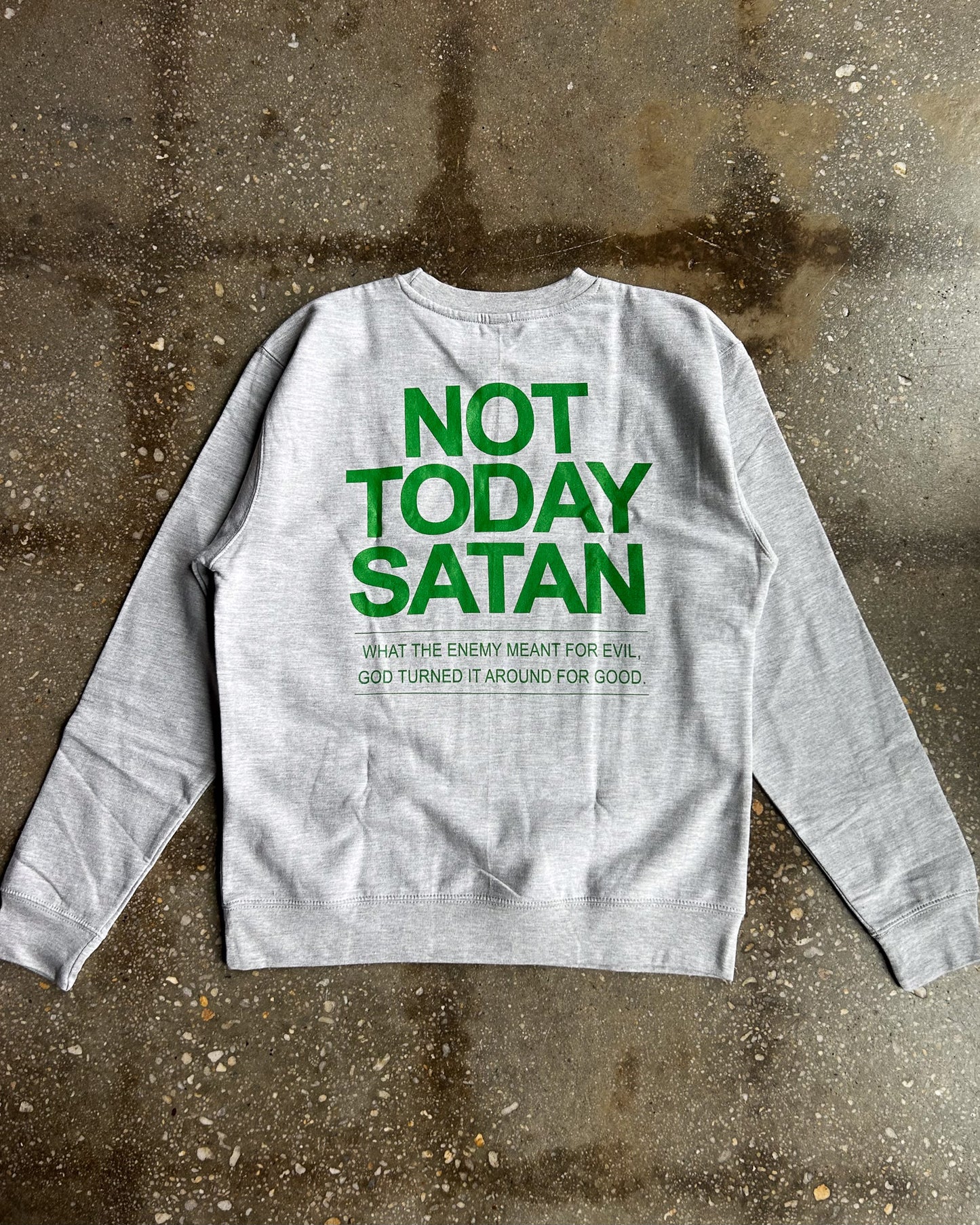 Not Today Satan Adult Drop Shoulder Sweatshirt