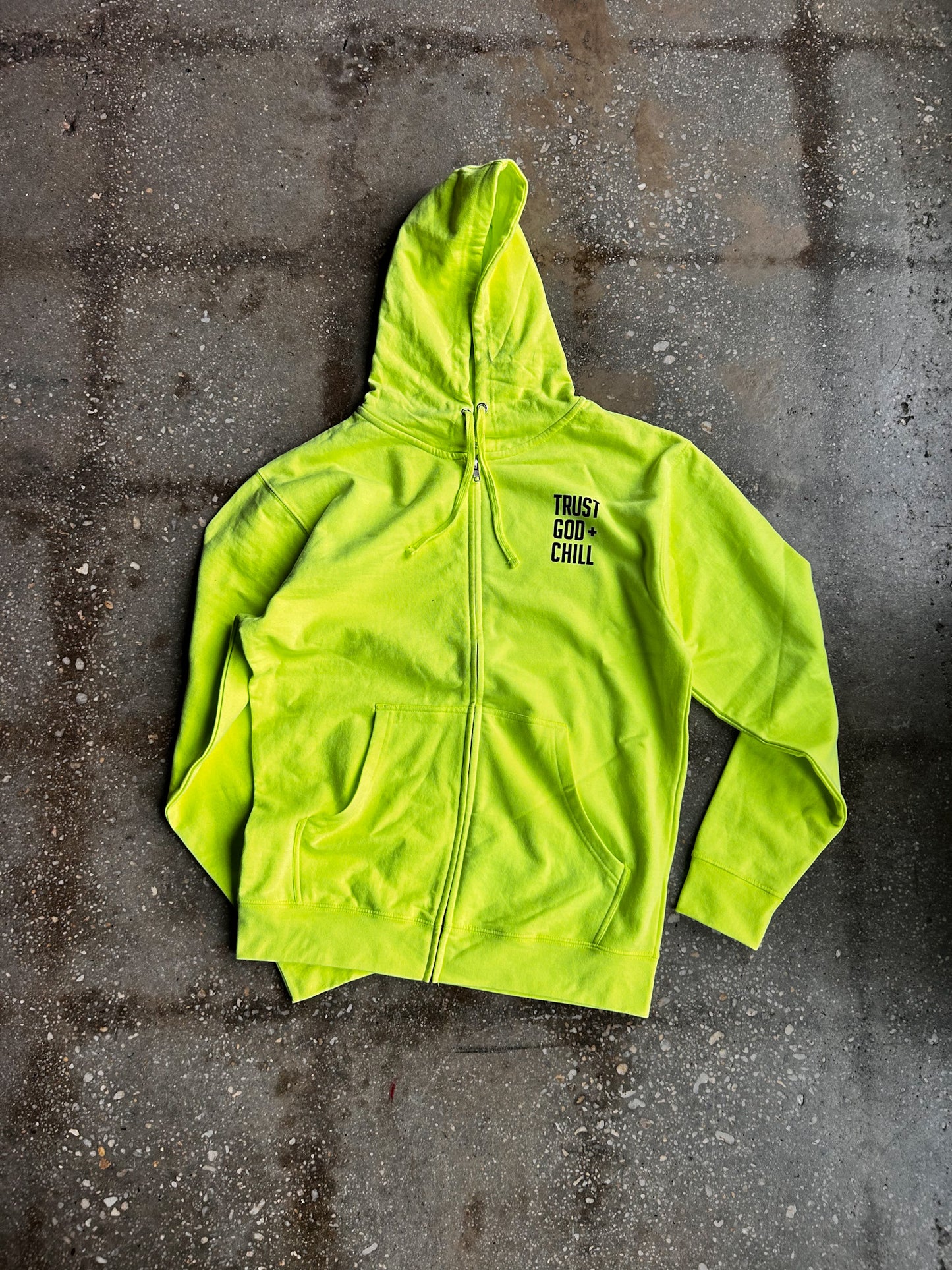 Trust God + Chill Adult Full-Zip Box Hoodie
