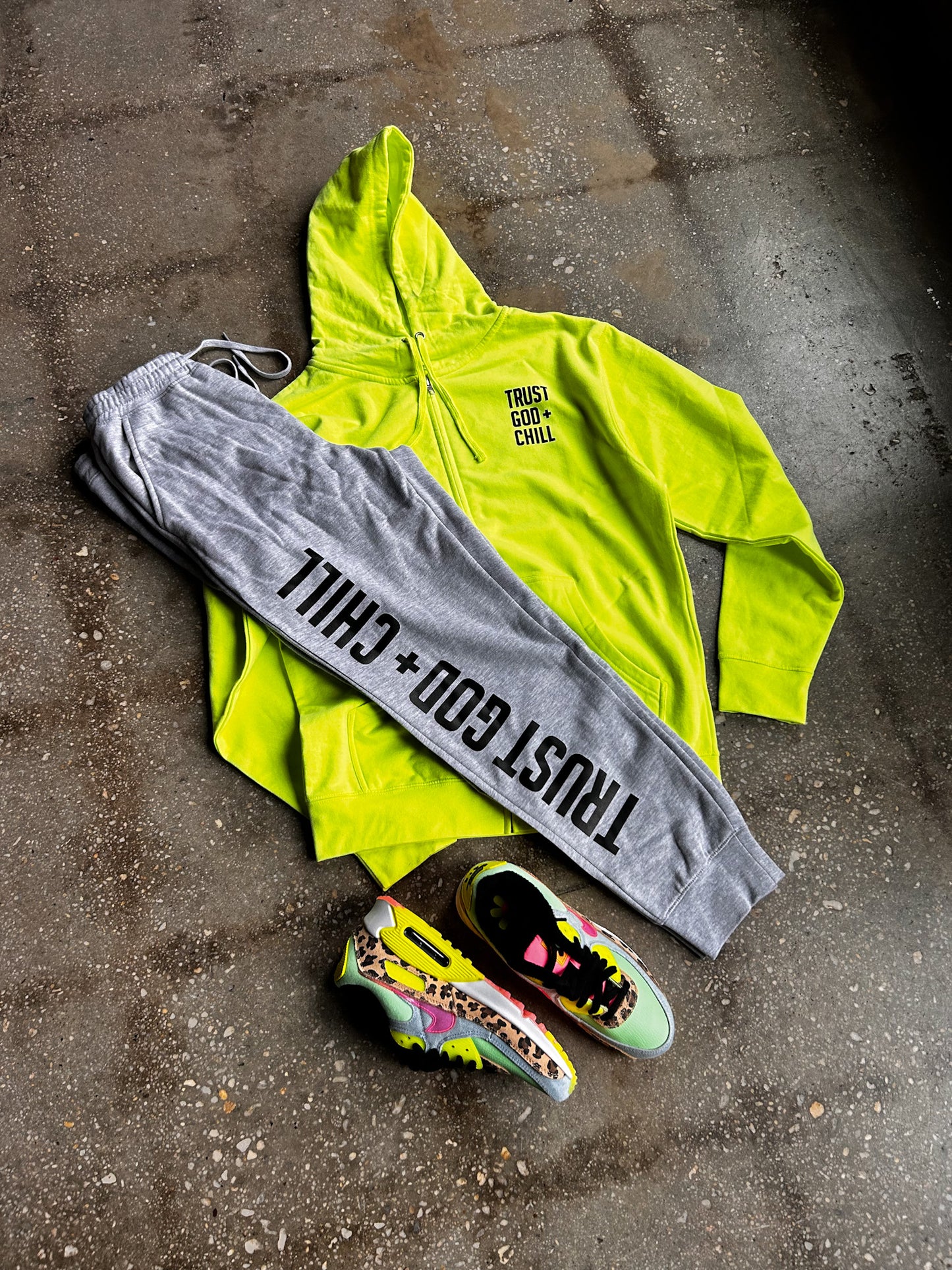 Trust God + Chill Adult Full-Zip Box Hoodie
