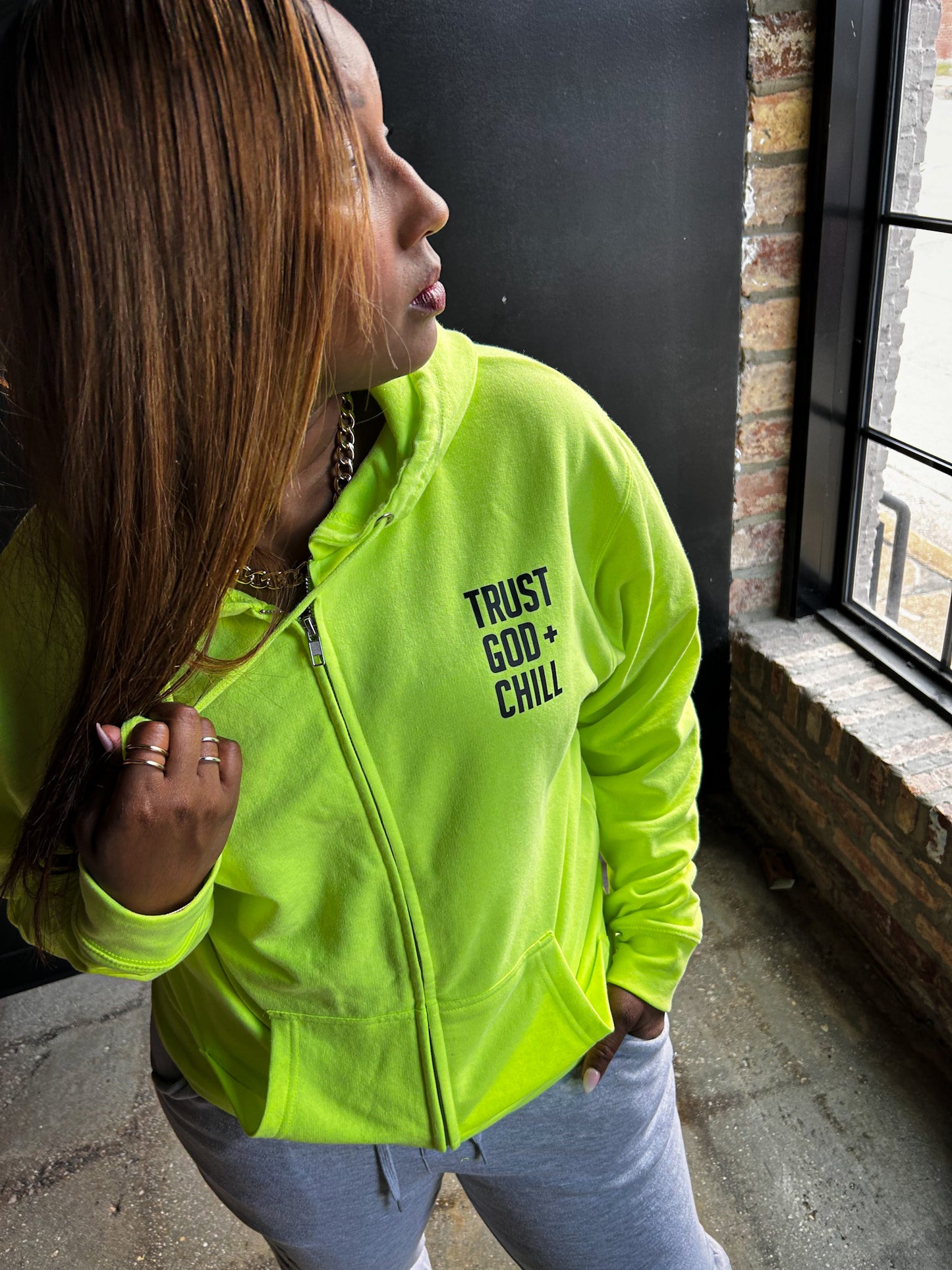 Trust God + Chill Adult Full-Zip Box Hoodie