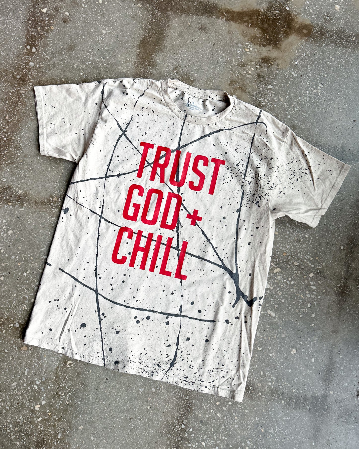 Trust God + Chill (Splatter) Adult Box T-Shirt
