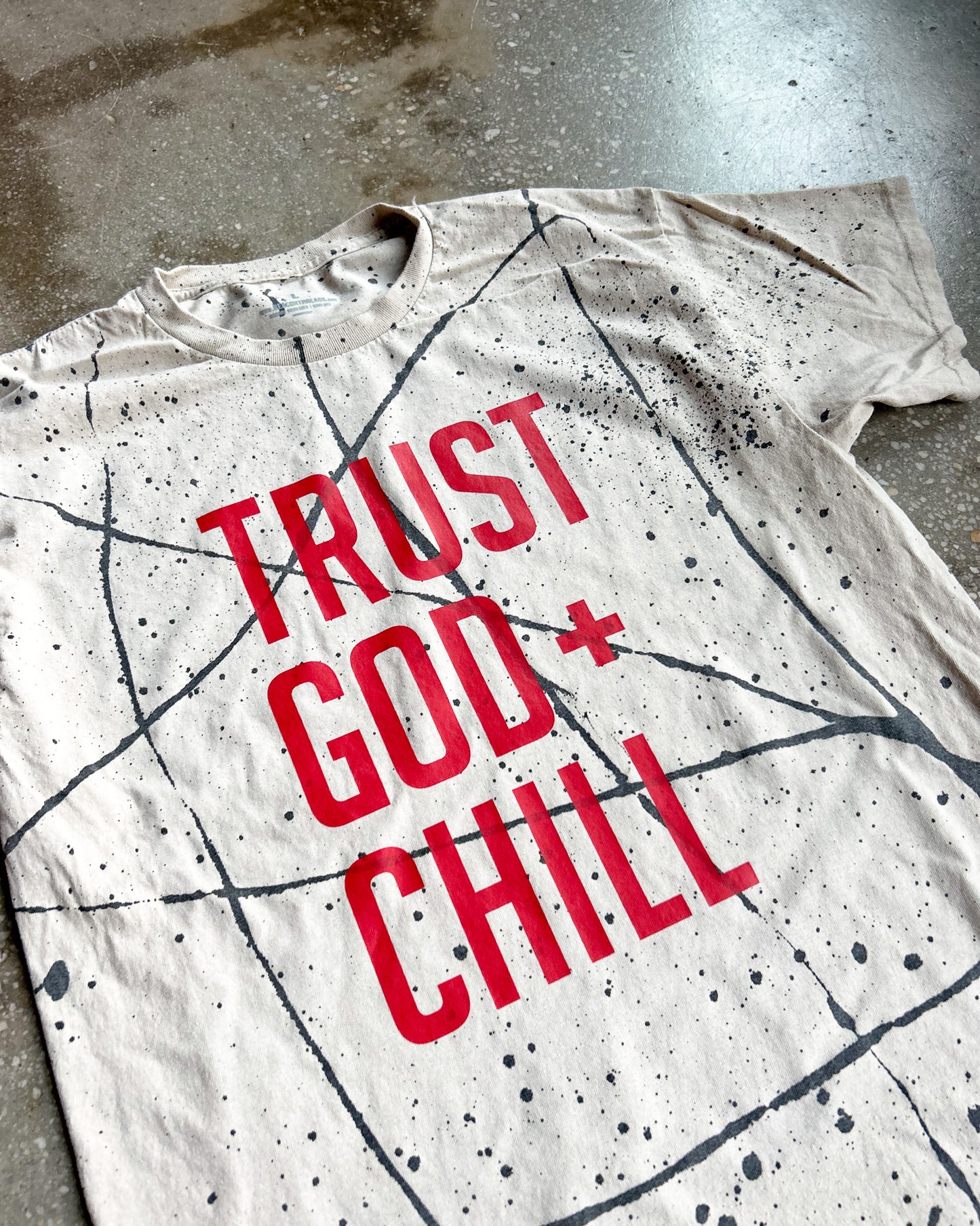 Trust God + Chill (Splatter) Adult Box T-Shirt