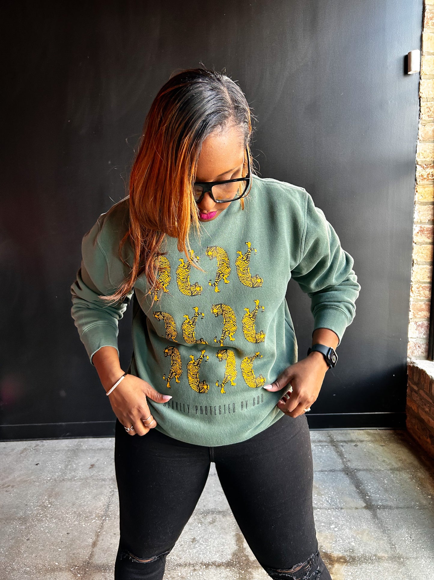 Heavily Protected By God - Multiplied Adult Drop Shoulder Sweatshirt