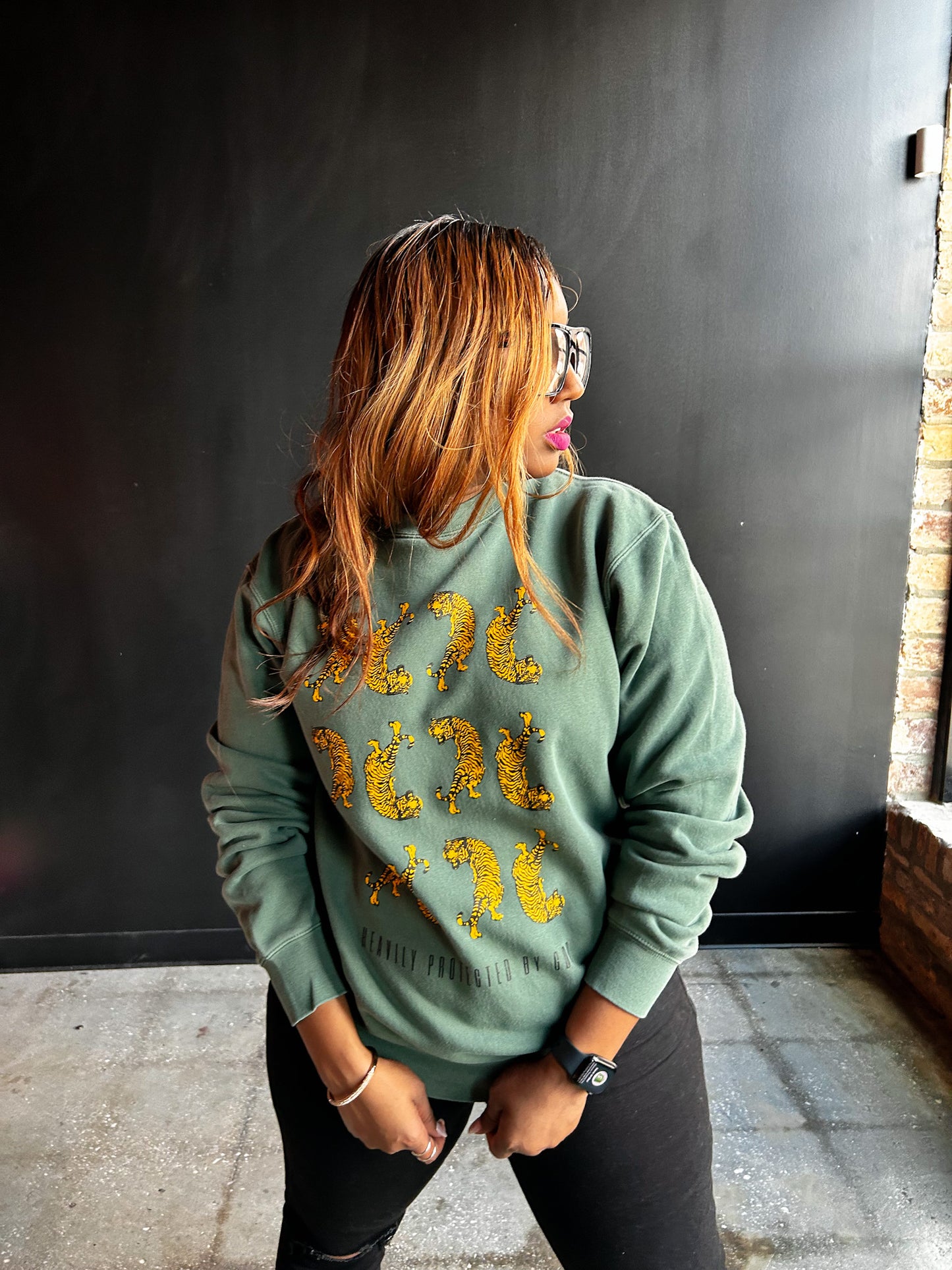 Heavily Protected By God - Multiplied Adult Drop Shoulder Sweatshirt