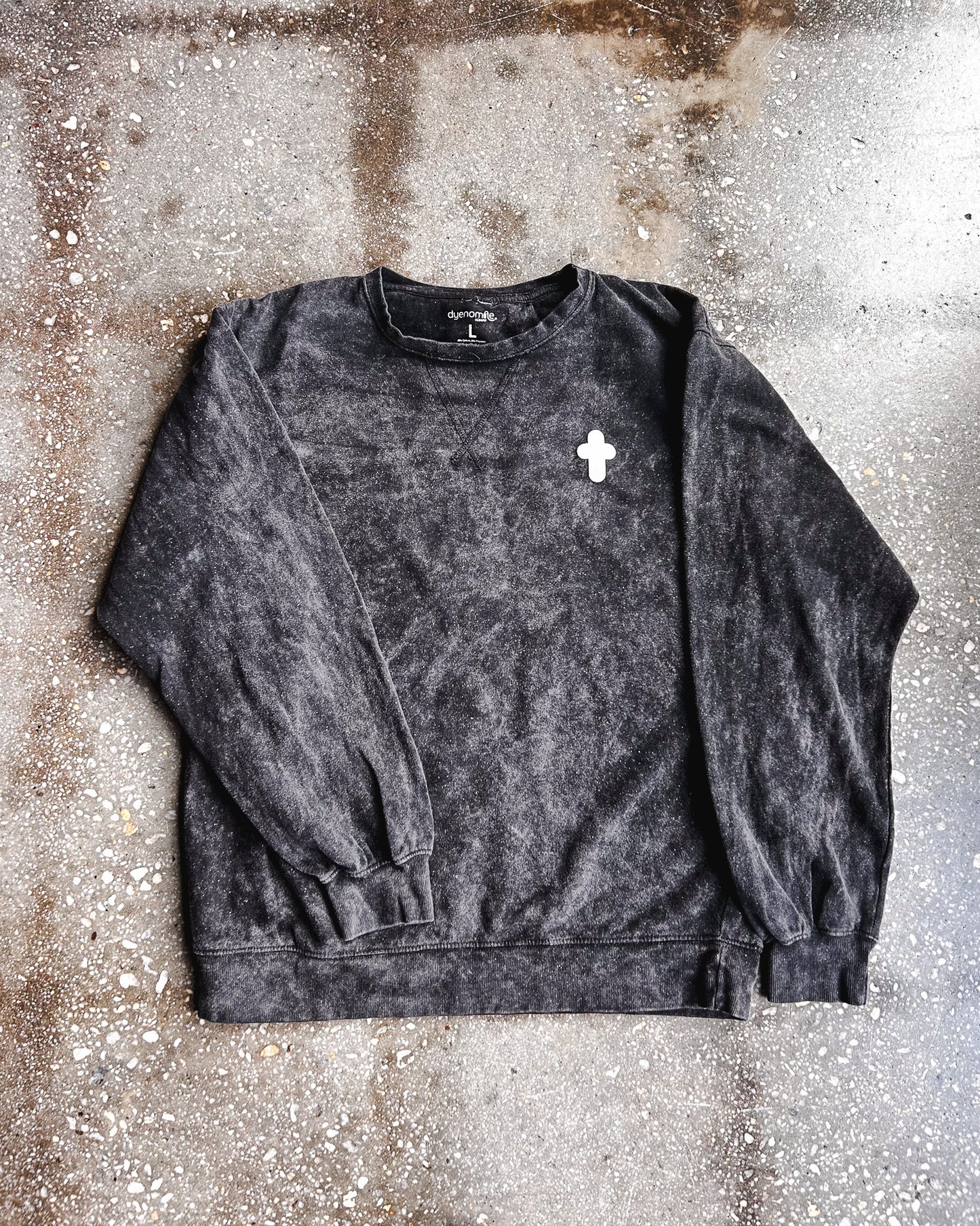 Cross Puff Adult Drop Shoulder Sweatshirt