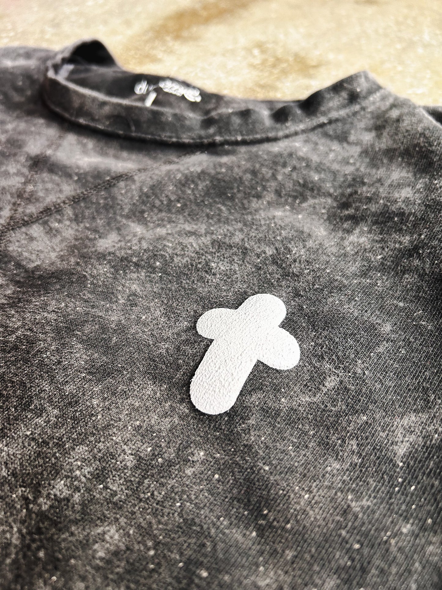 Cross Puff Adult Drop Shoulder Sweatshirt