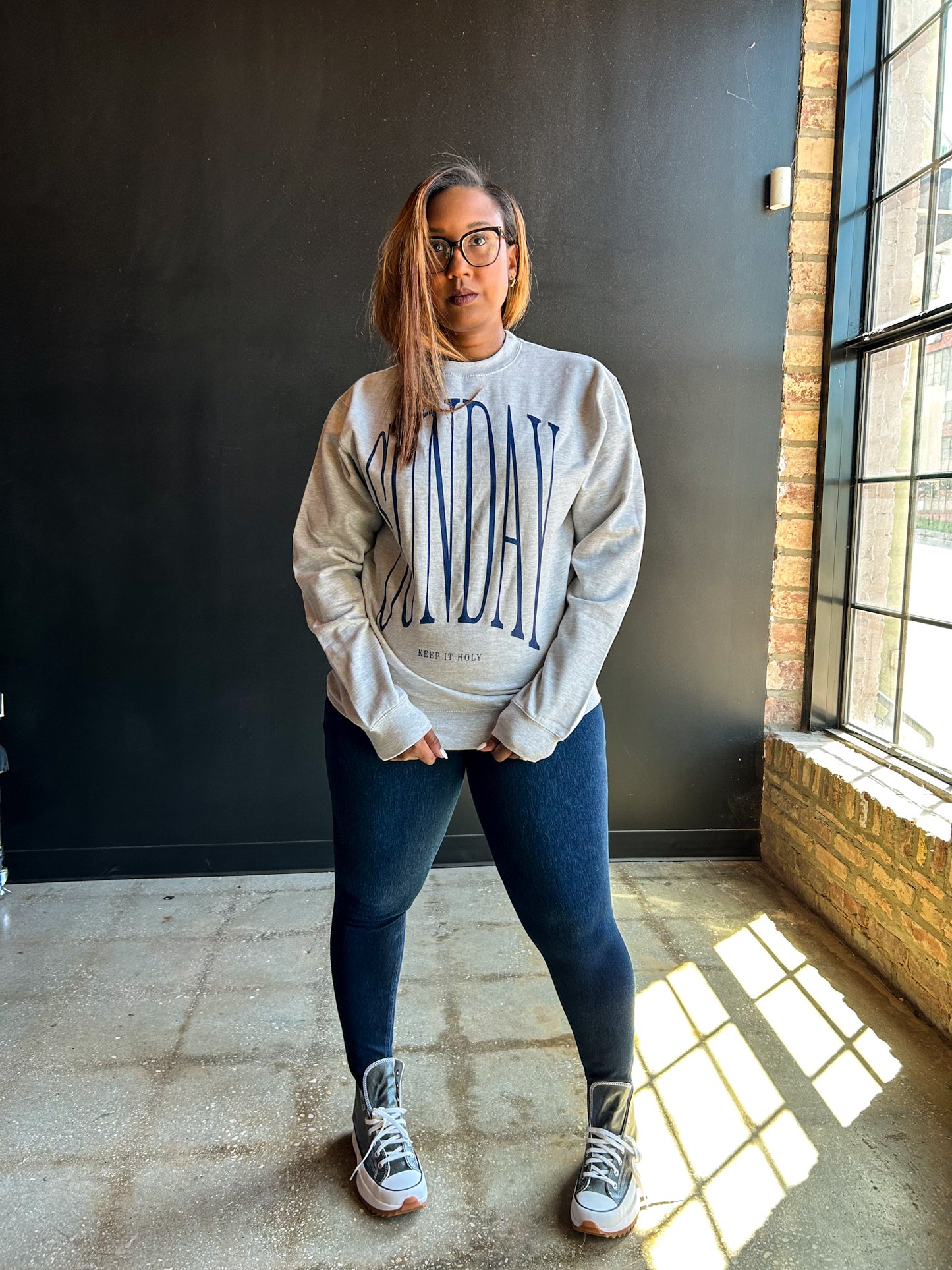 SUNDAY (Keep It Holy) Adult Box Sweatshirt