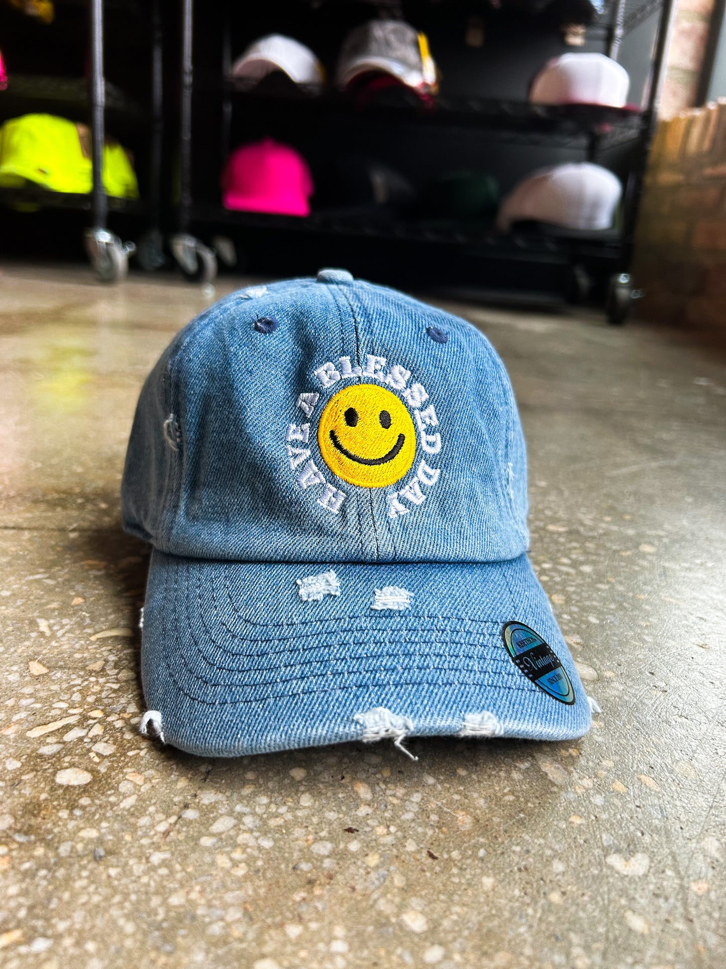 Have a Blessed Day Kids Hat (Distressed)