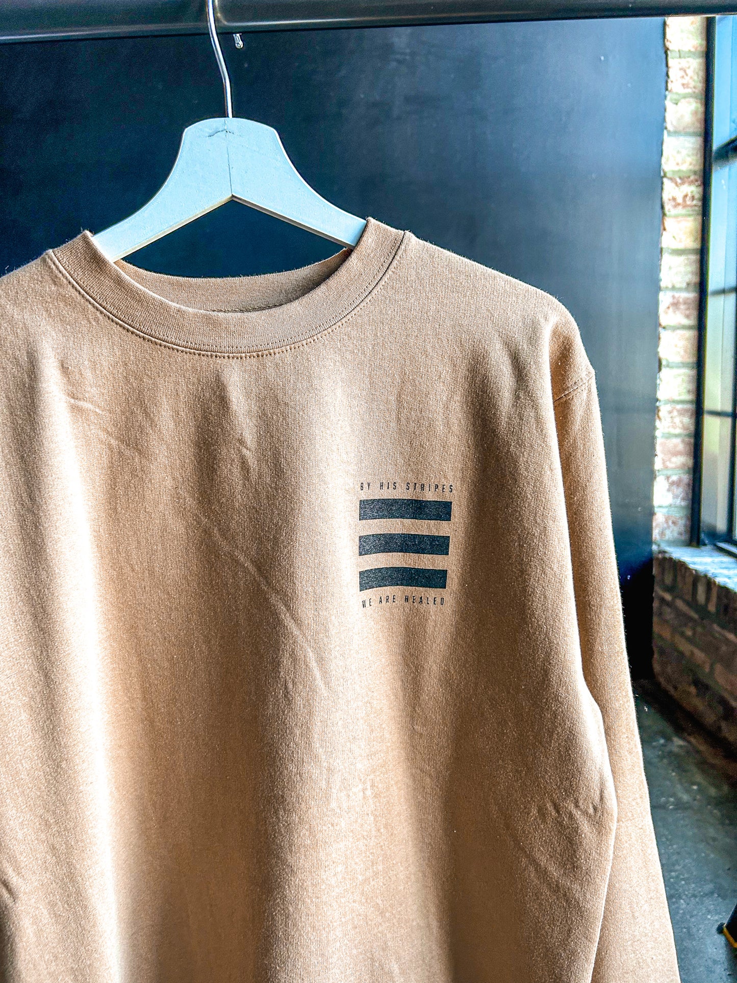 By His Stripes Adult Drop Shoulder Sweatshirt