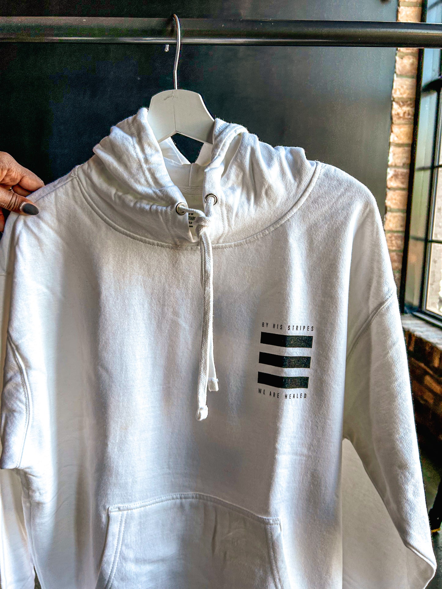 By His Stripes Adult Box Hoodie