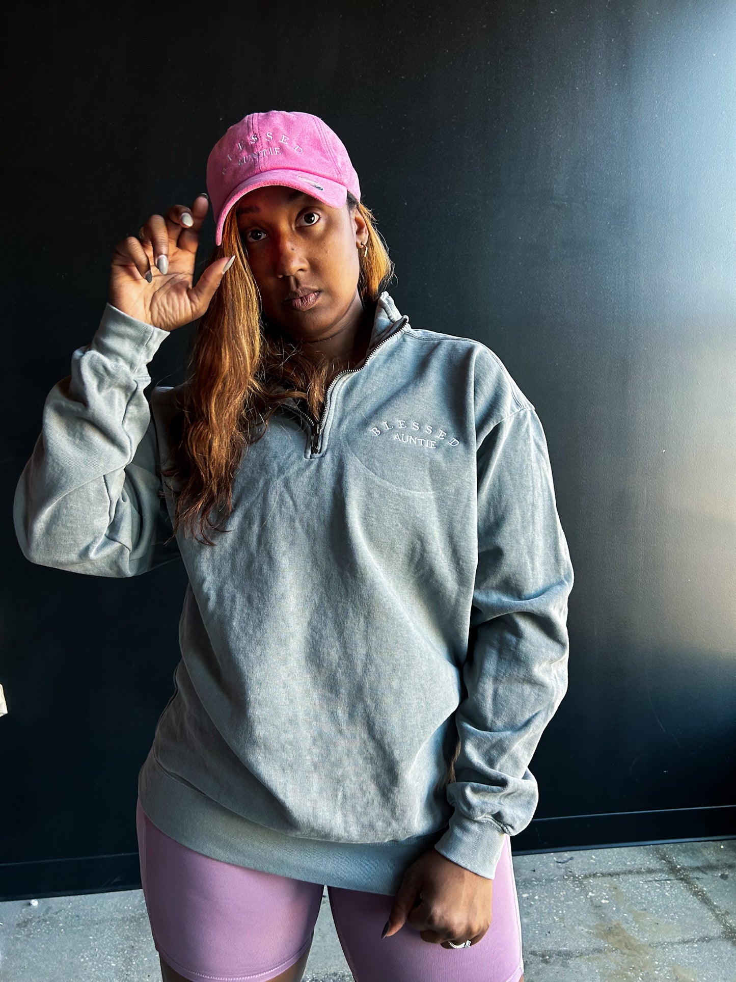 Blessed Auntie Hat (Suede)