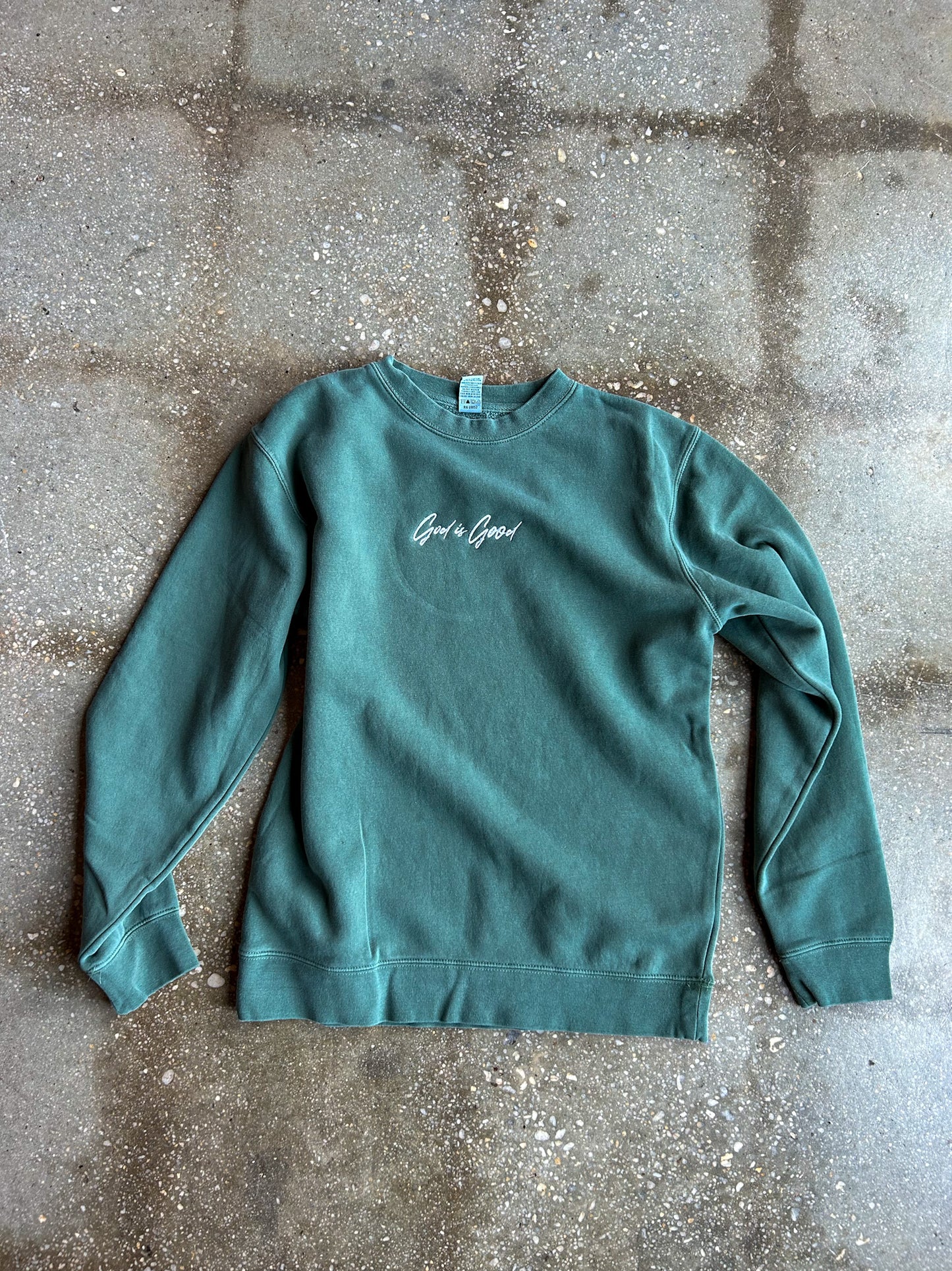 God Is Good Embroidered Adult Drop Shoulder Sweatshirt