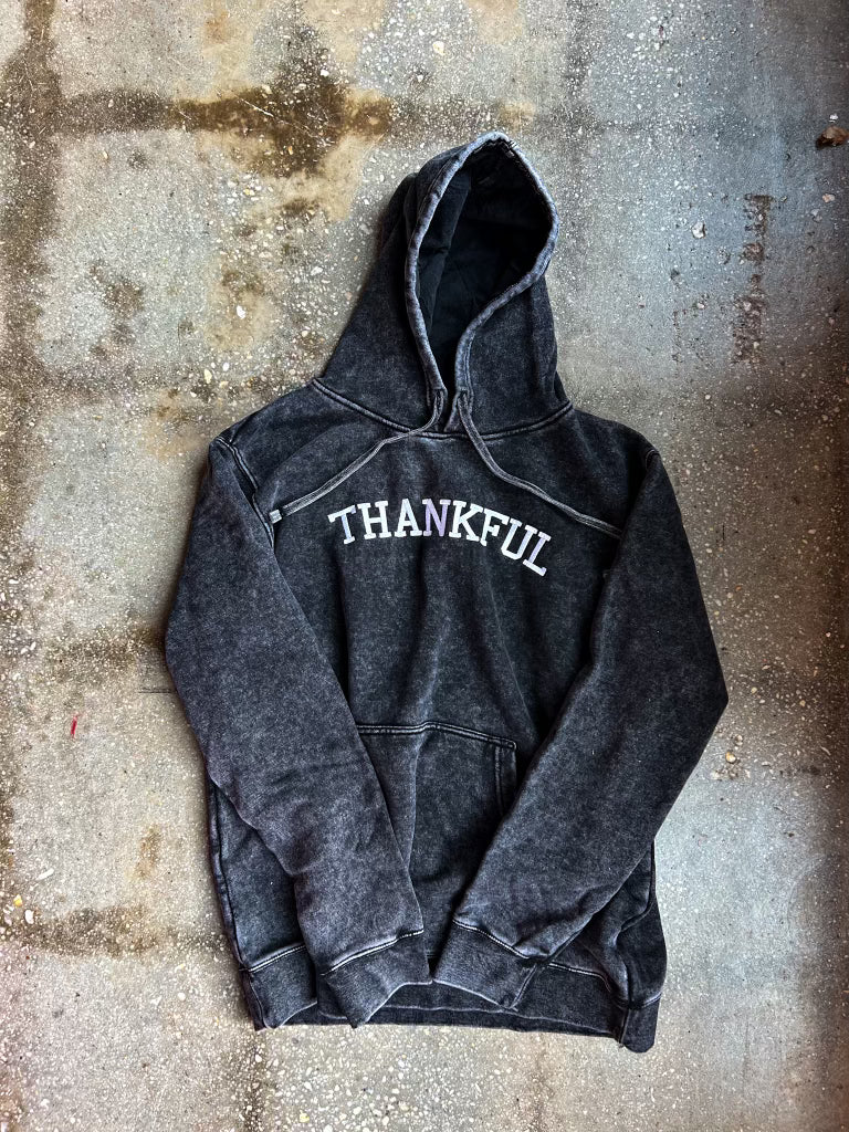 Thankful Embroidered Adult Hoodie