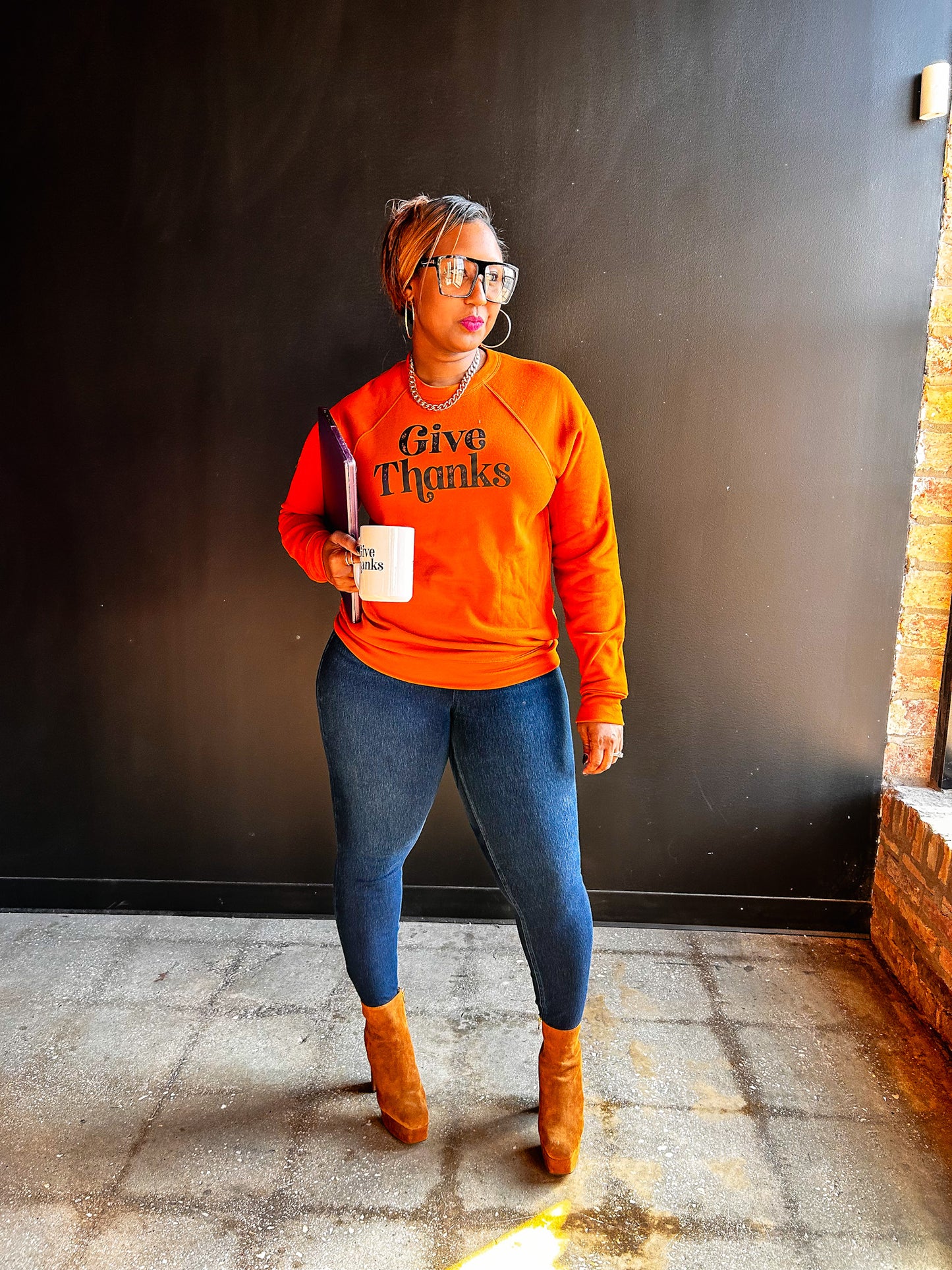 Give Thanks Adult Sweatshirt