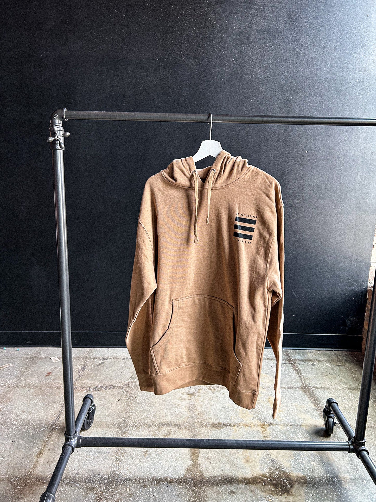 By His Stripes Adult Box Hoodie