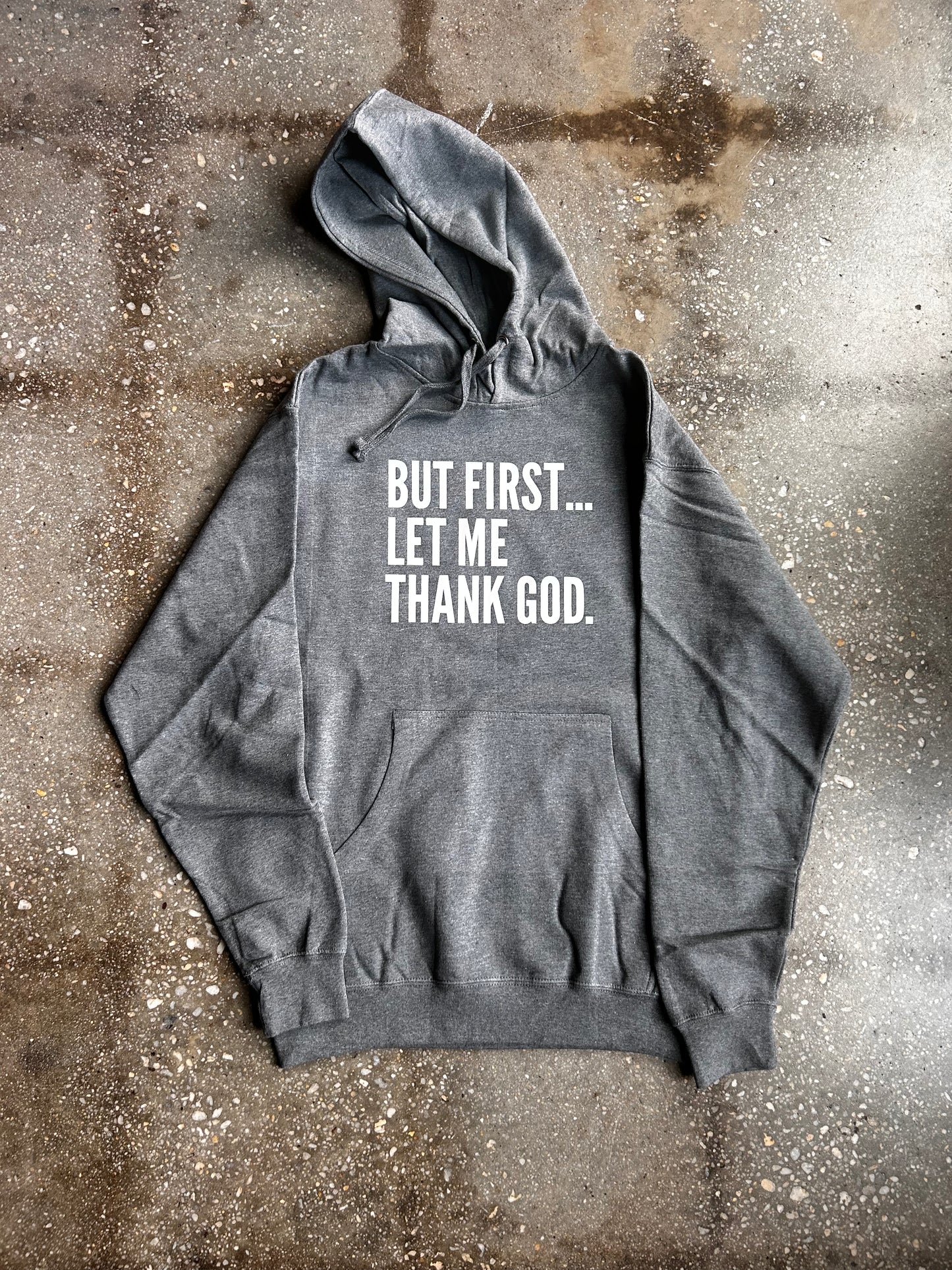But First... Adult Box Pullover