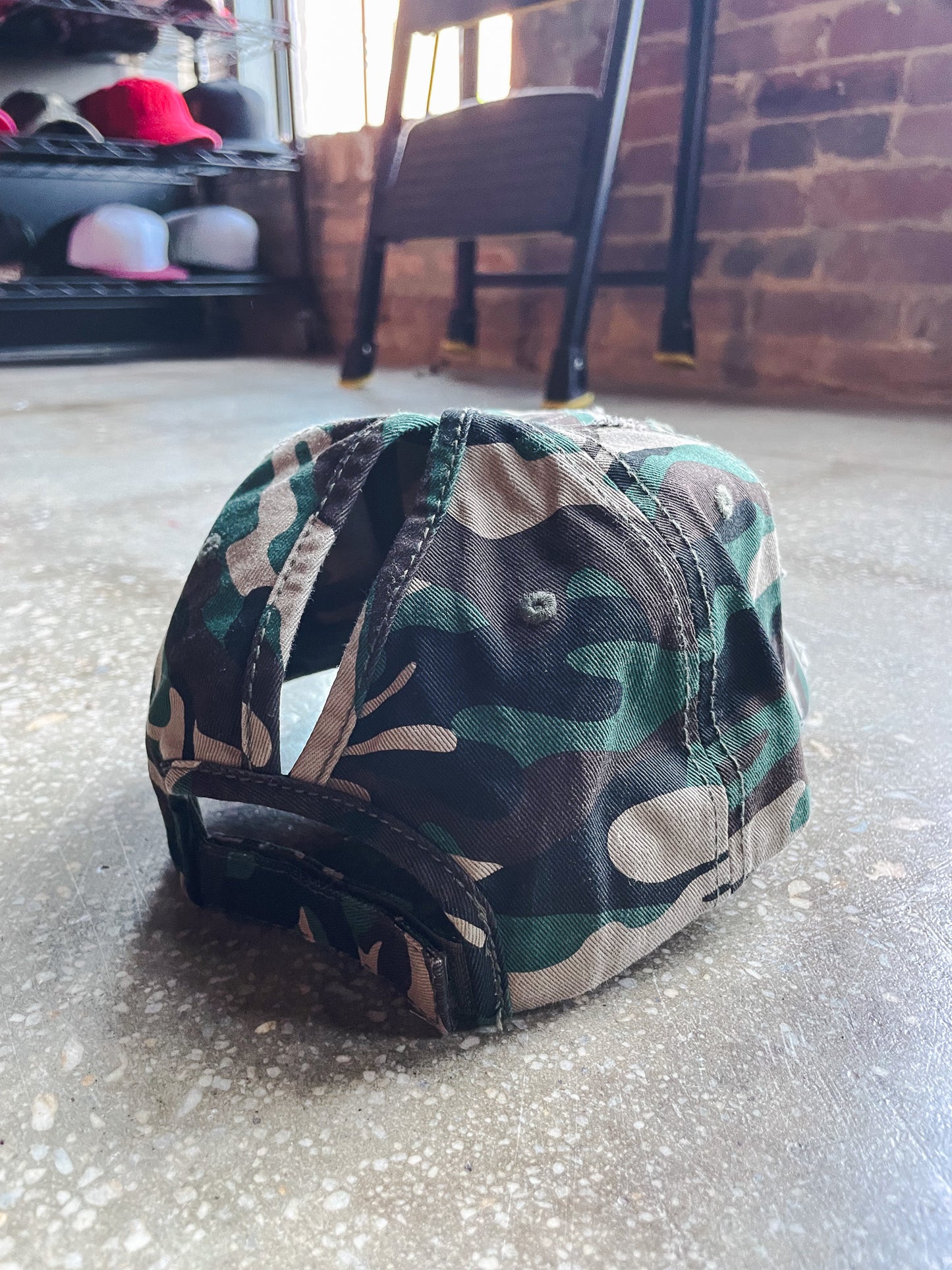 Blessed Are The Peacemakers Adult Hat (Distressed Ponytail)