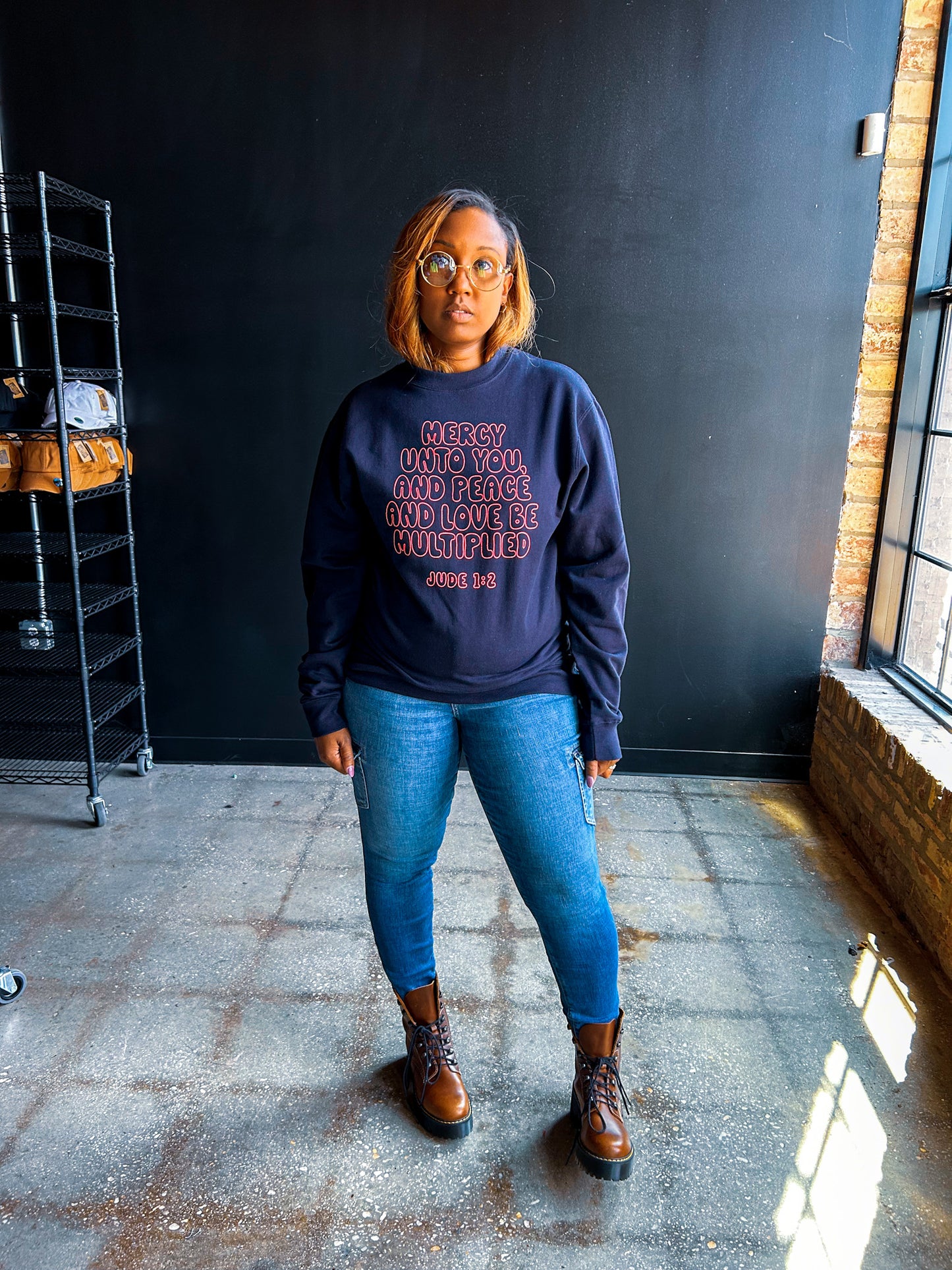 Mercy Unto You Adult Drop Shoulder Sweatshirt