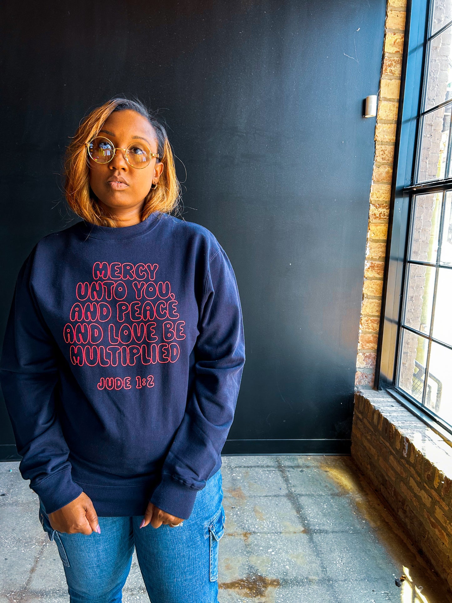 Mercy Unto You Adult Drop Shoulder Sweatshirt