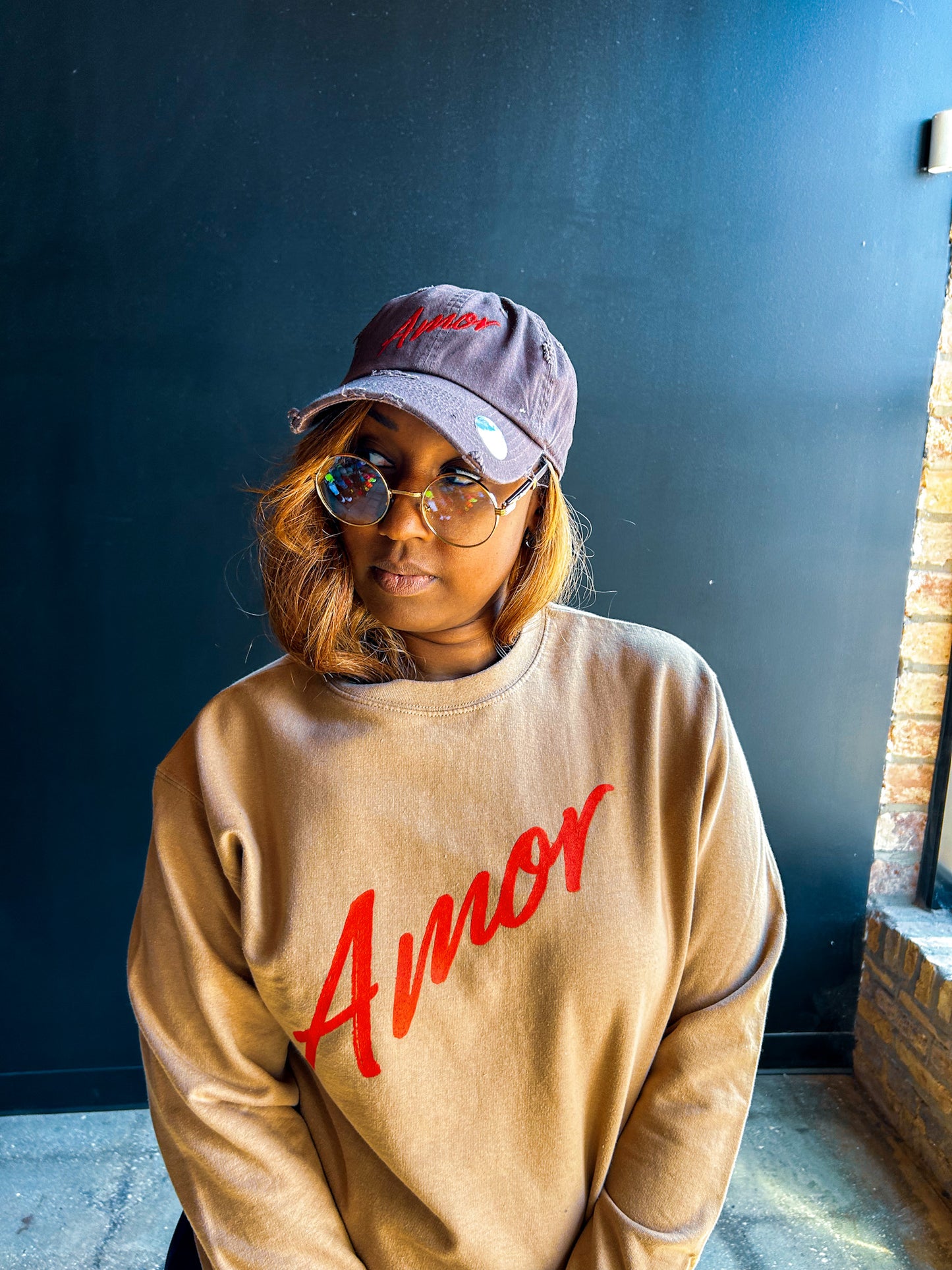 Amor Adult Drop Shoulder Sweatshirt