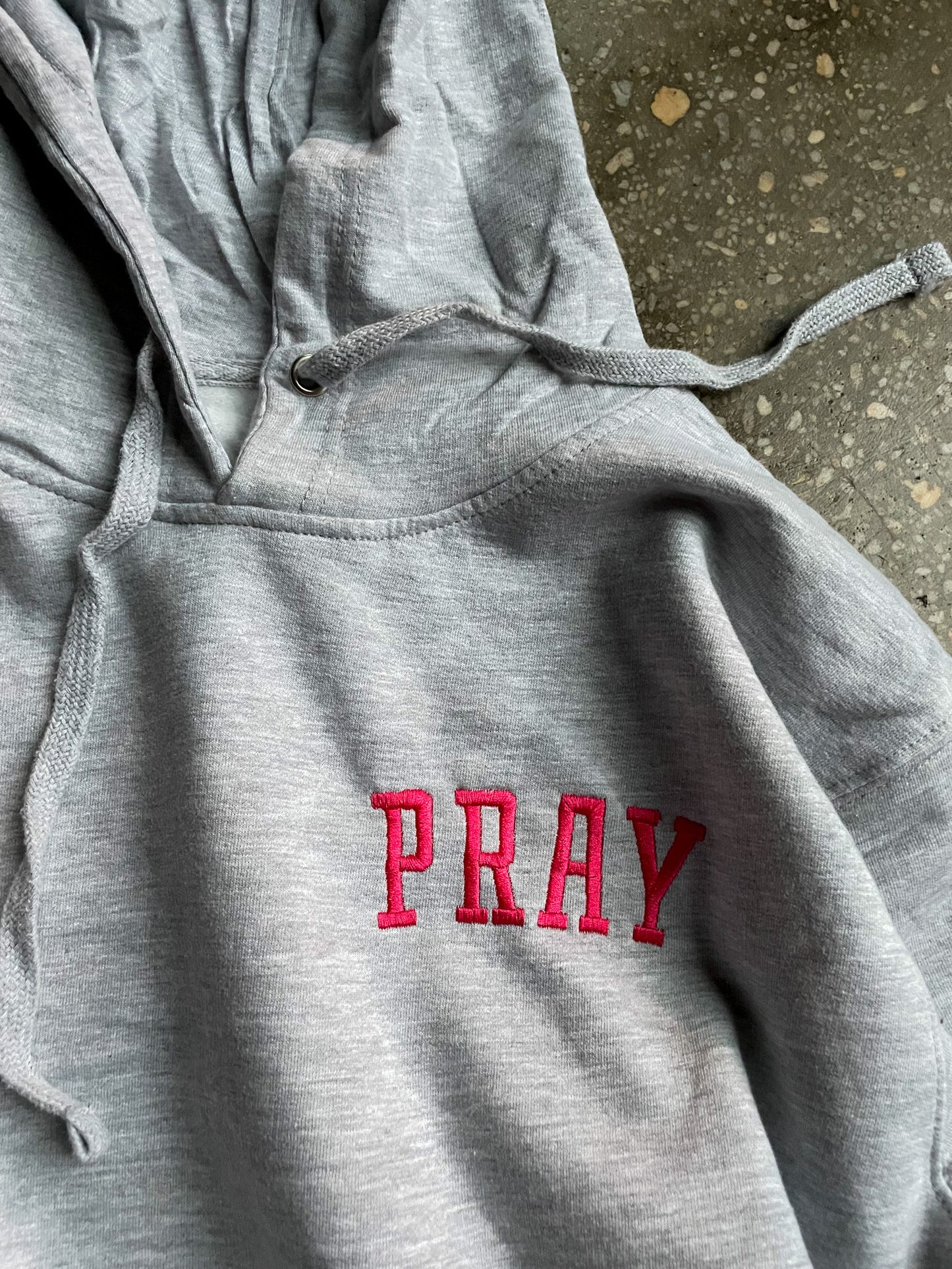 PRAY Embroidered Adult Box Hoodie