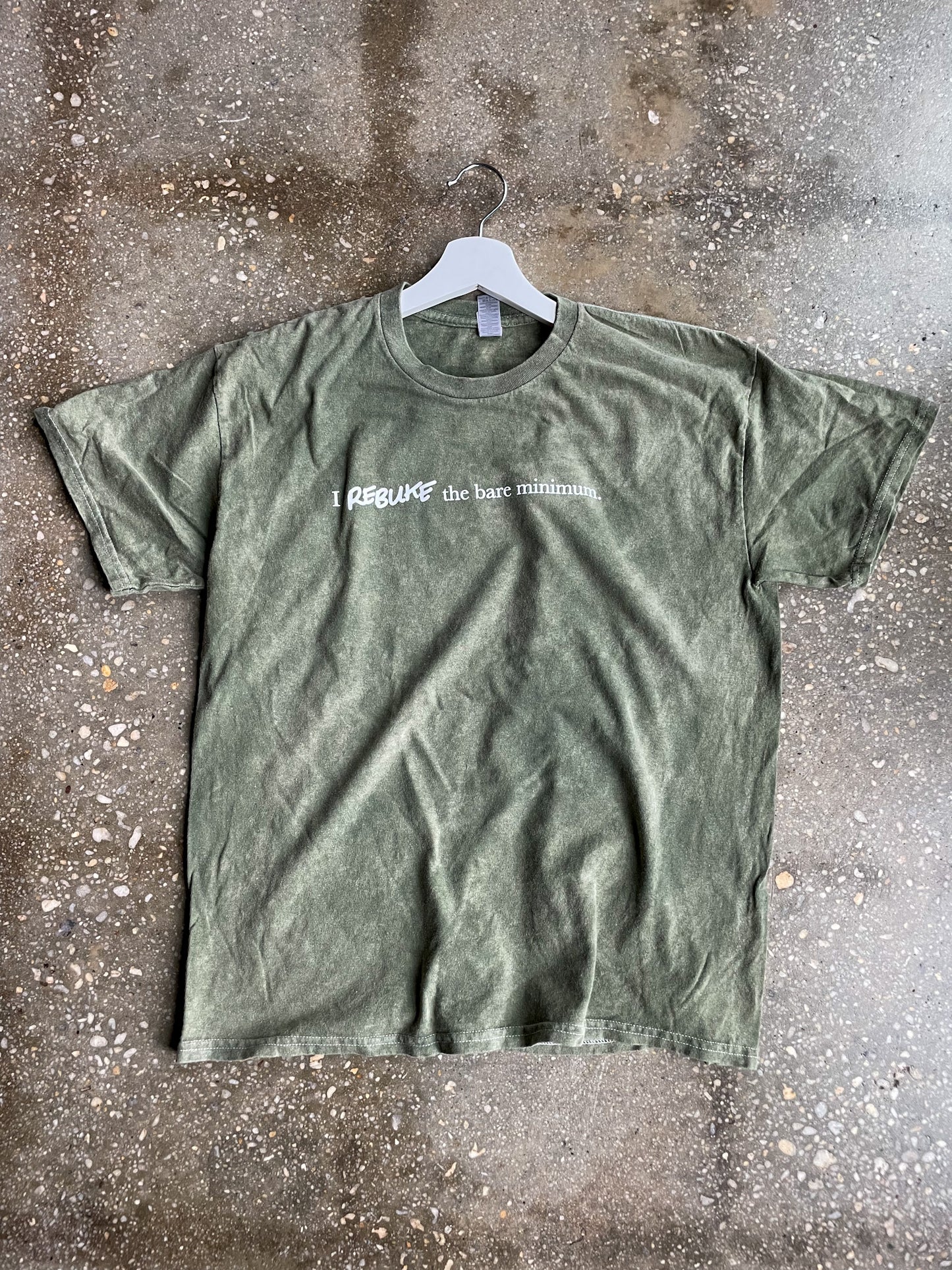 Rebuke The Bare Minimum (Mineral Wash) Adult Box T-Shirt