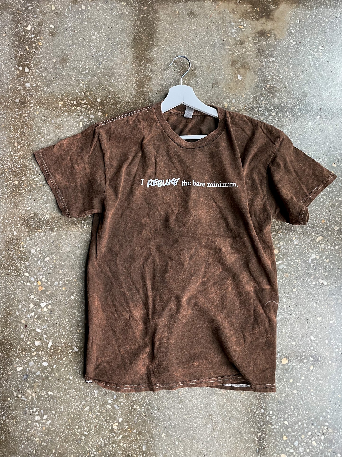 Rebuke The Bare Minimum (Mineral Wash) Adult Box T-Shirt