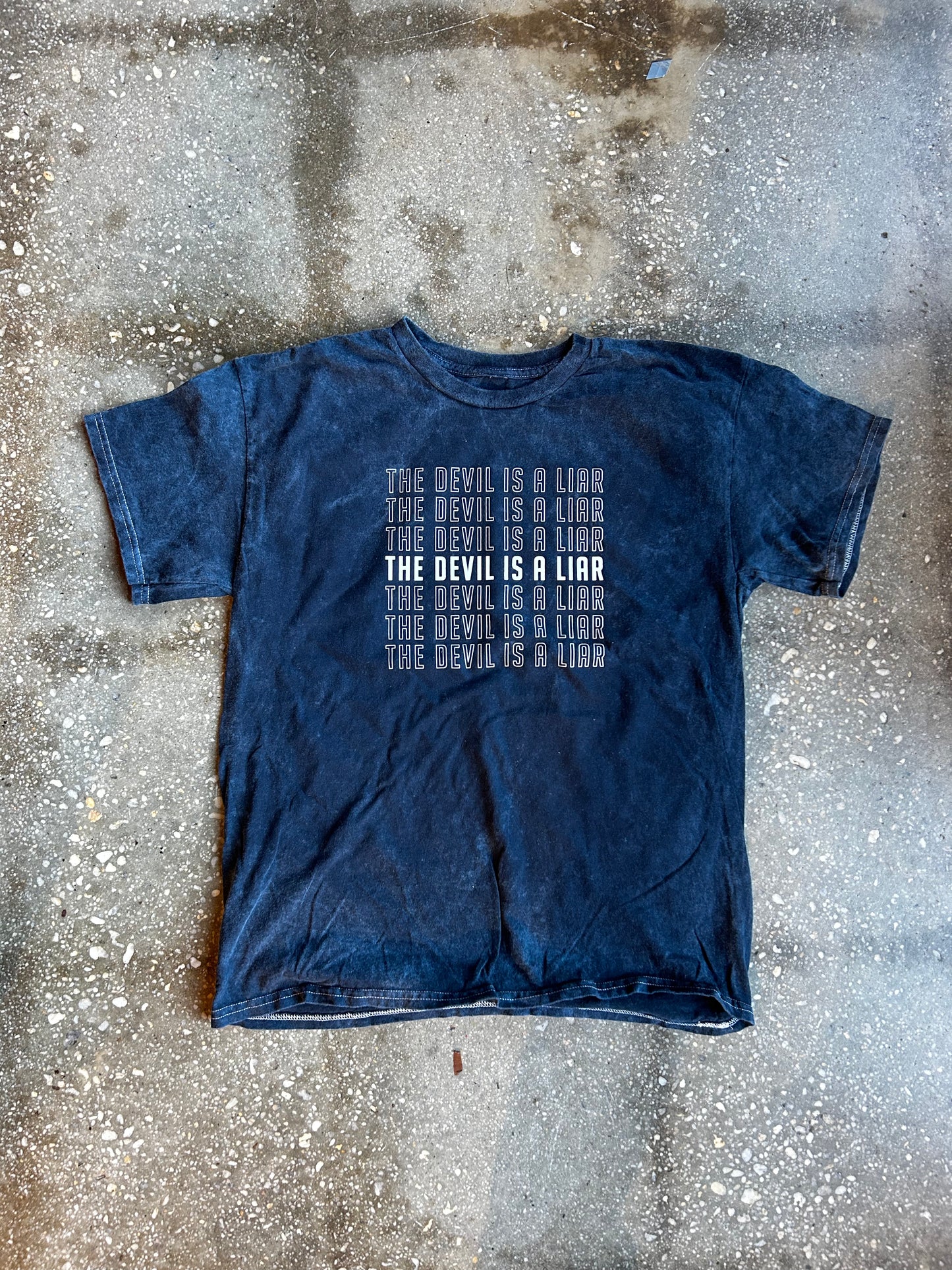 The Devil Is A Liar (Acid Wash) Adult Box T-Shirt