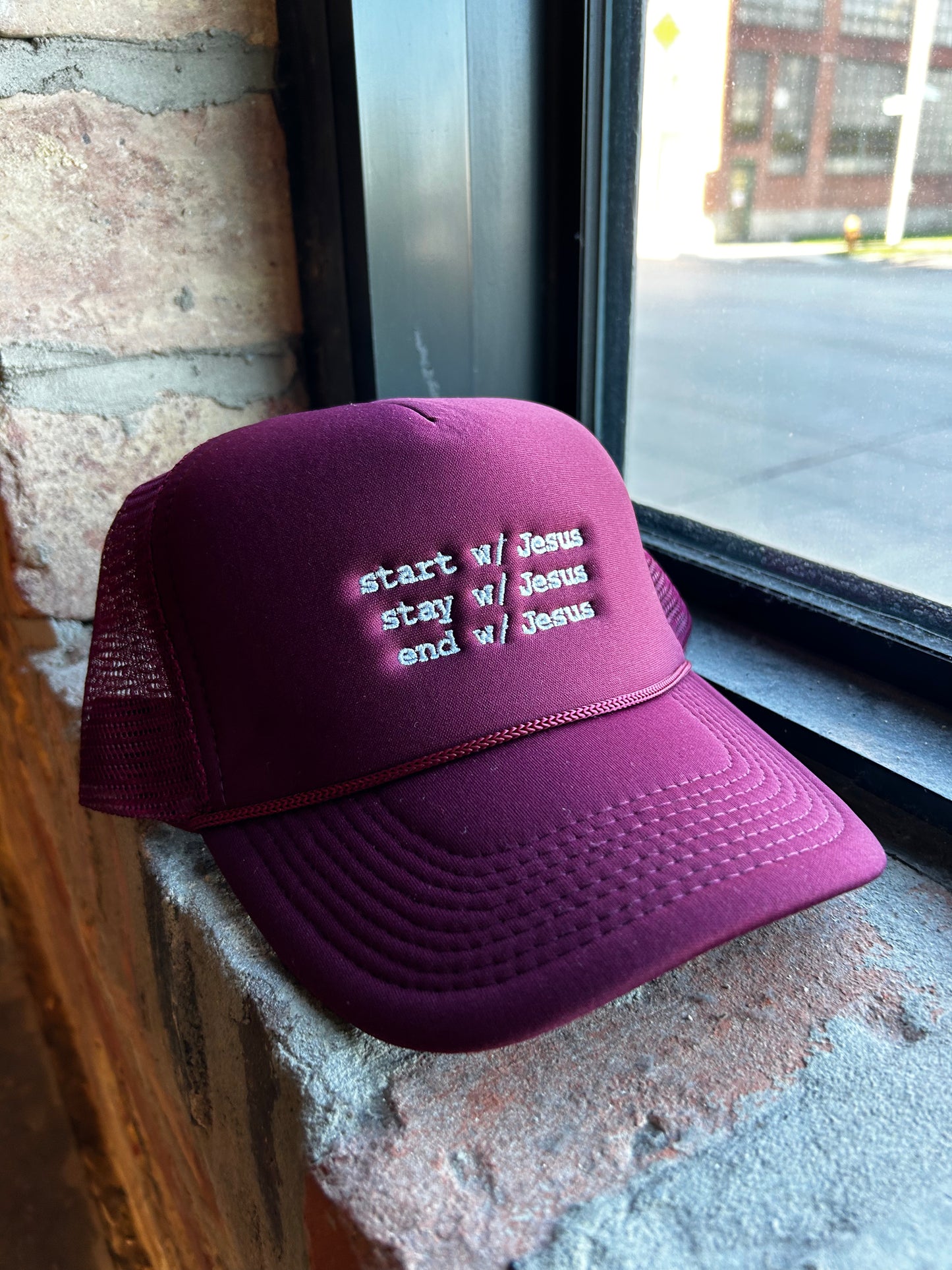 Start, Stay, End w/ Jesus Trucker Hat