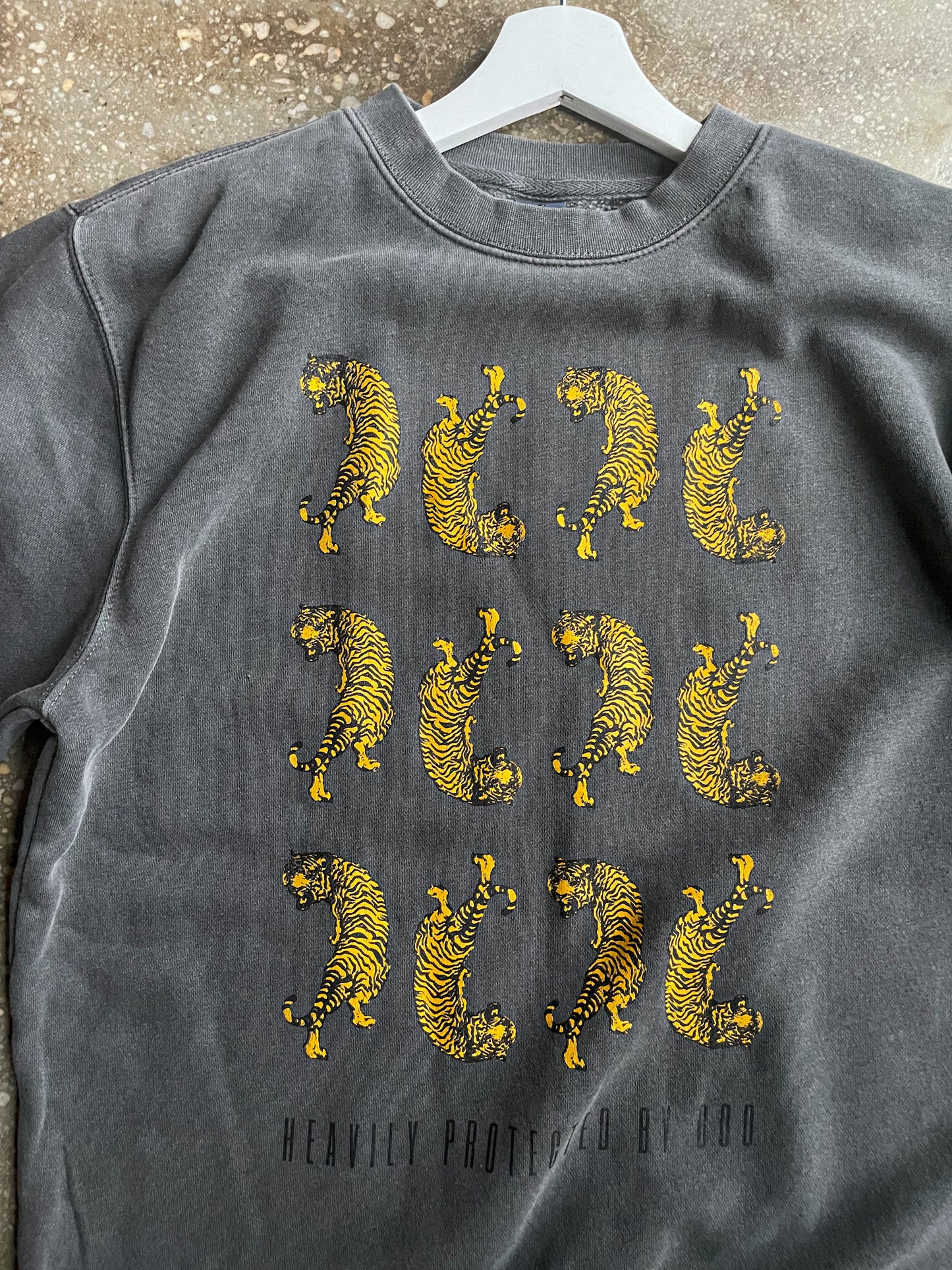 Heavily Protected By God - Multiplied Adult Drop Shoulder Sweatshirt