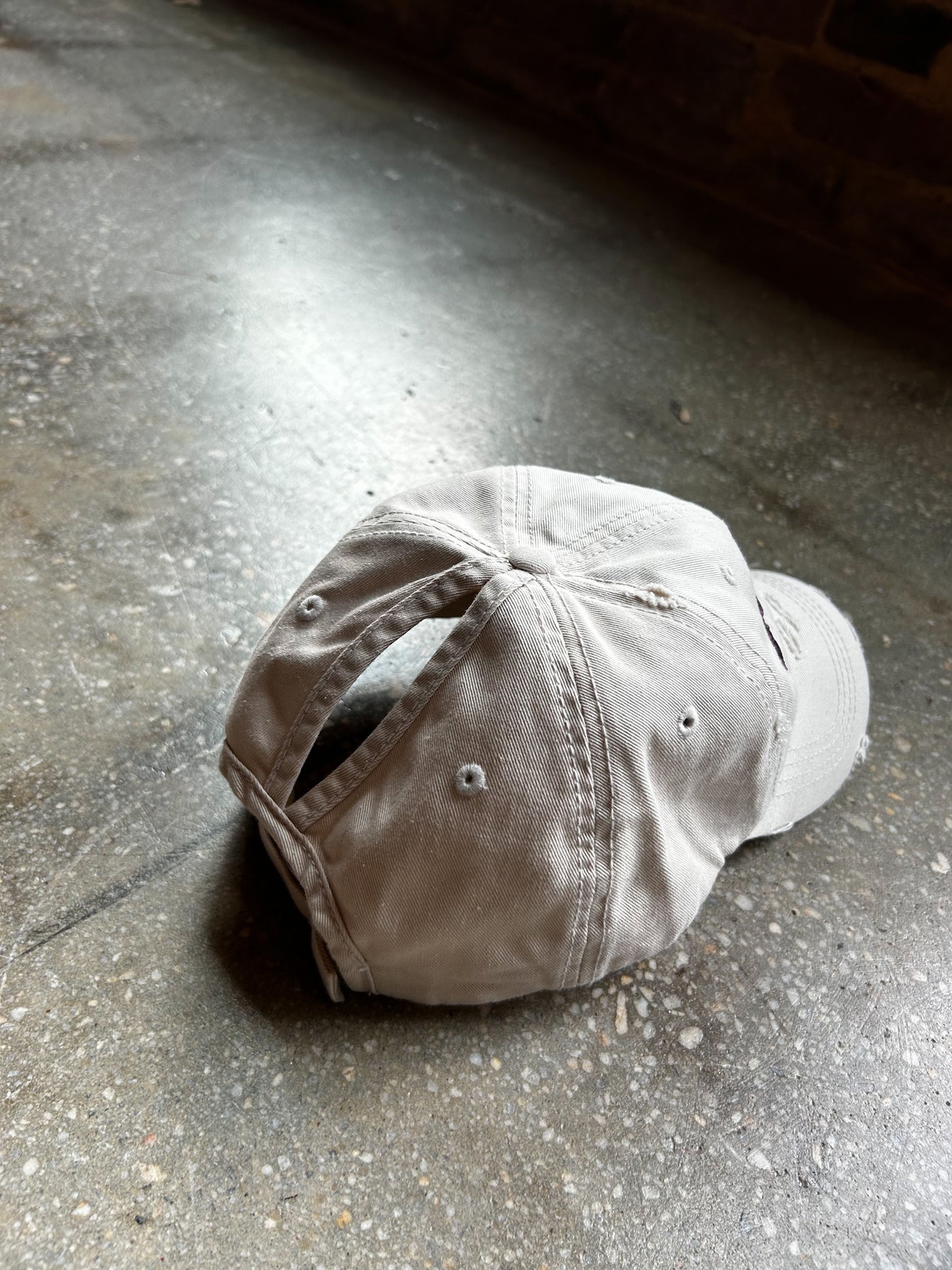 Bloom Distressed Hat (Ponytail)