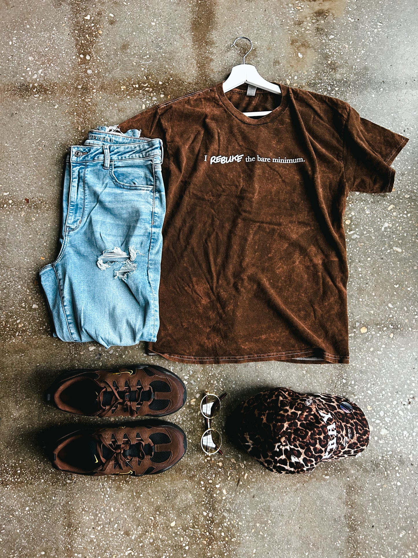 Rebuke The Bare Minimum (Mineral Wash) Adult Box T-Shirt
