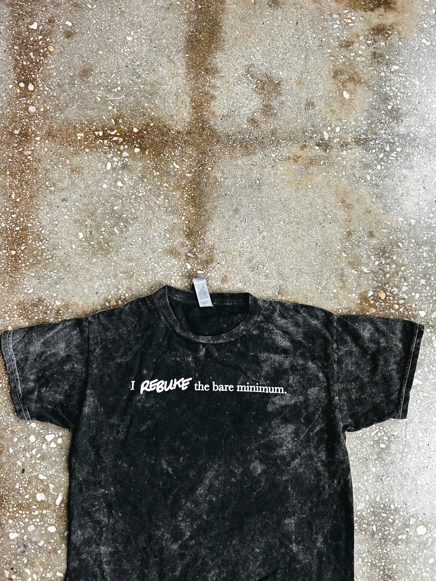 Rebuke The Bare Minimum (Mineral Wash) Adult Box T-Shirt