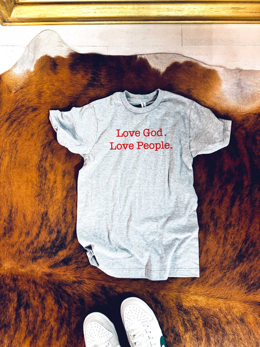 Love God. Love People. Adult Box T-Shirt