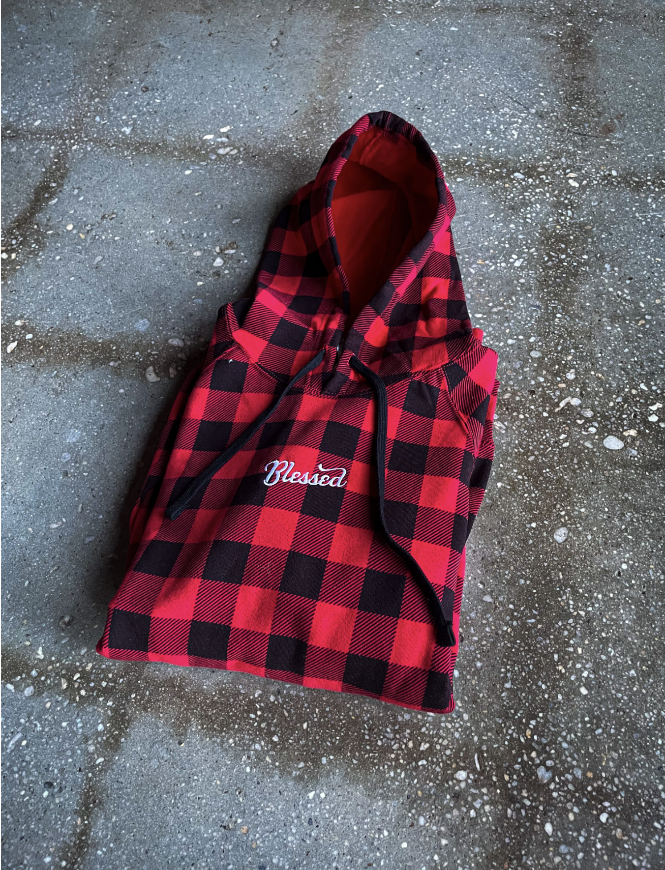 (CLEARANCE) Blessed Embroidered Adult Box Hoodie