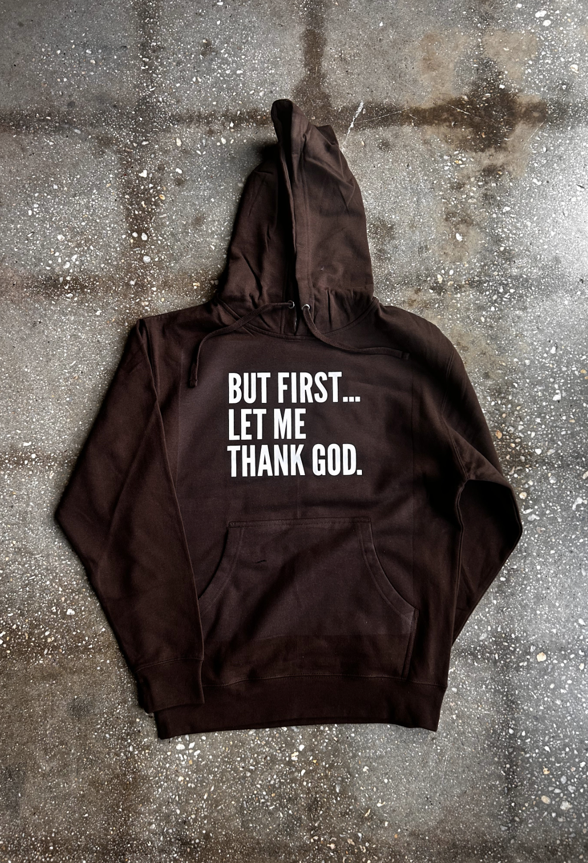 (CLEARANCE) But First... Adult Hoodie