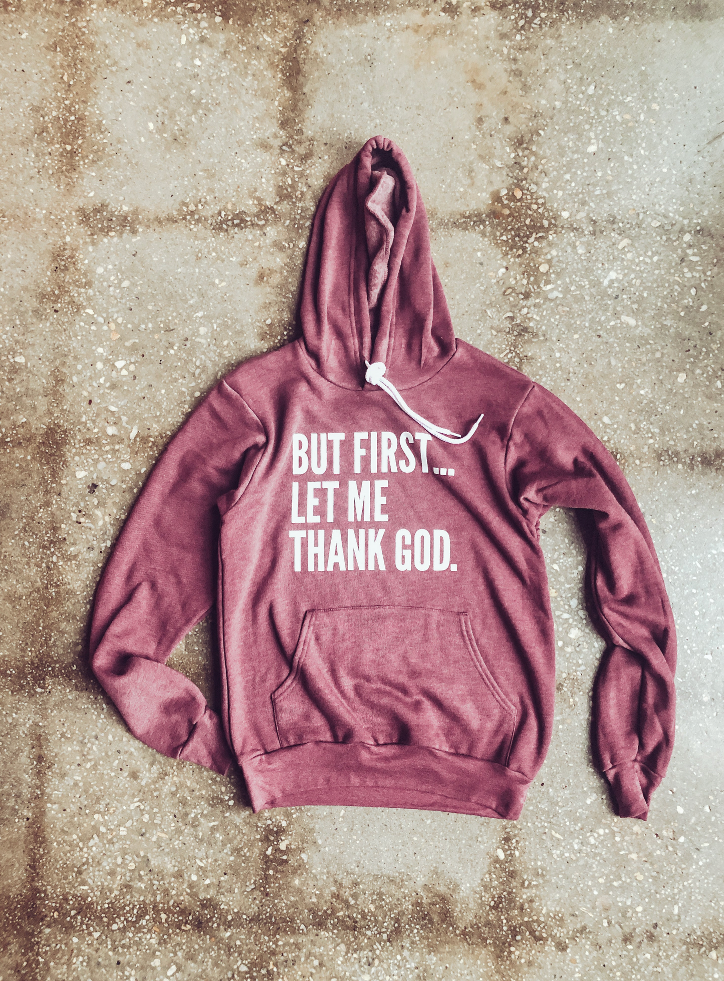 (CLEARANCE) But First... Adult Hoodie