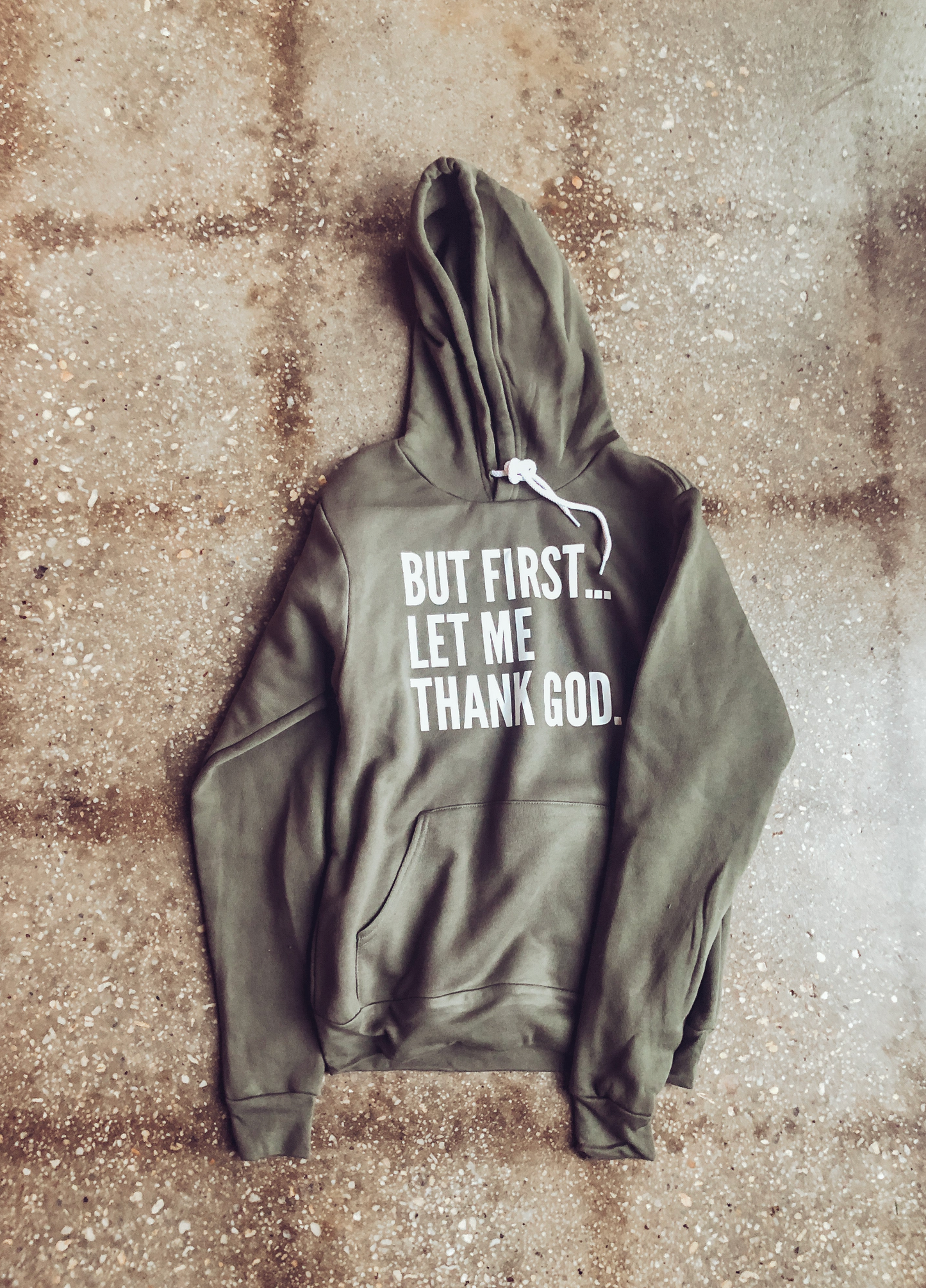 (CLEARANCE) But First... Adult Hoodie