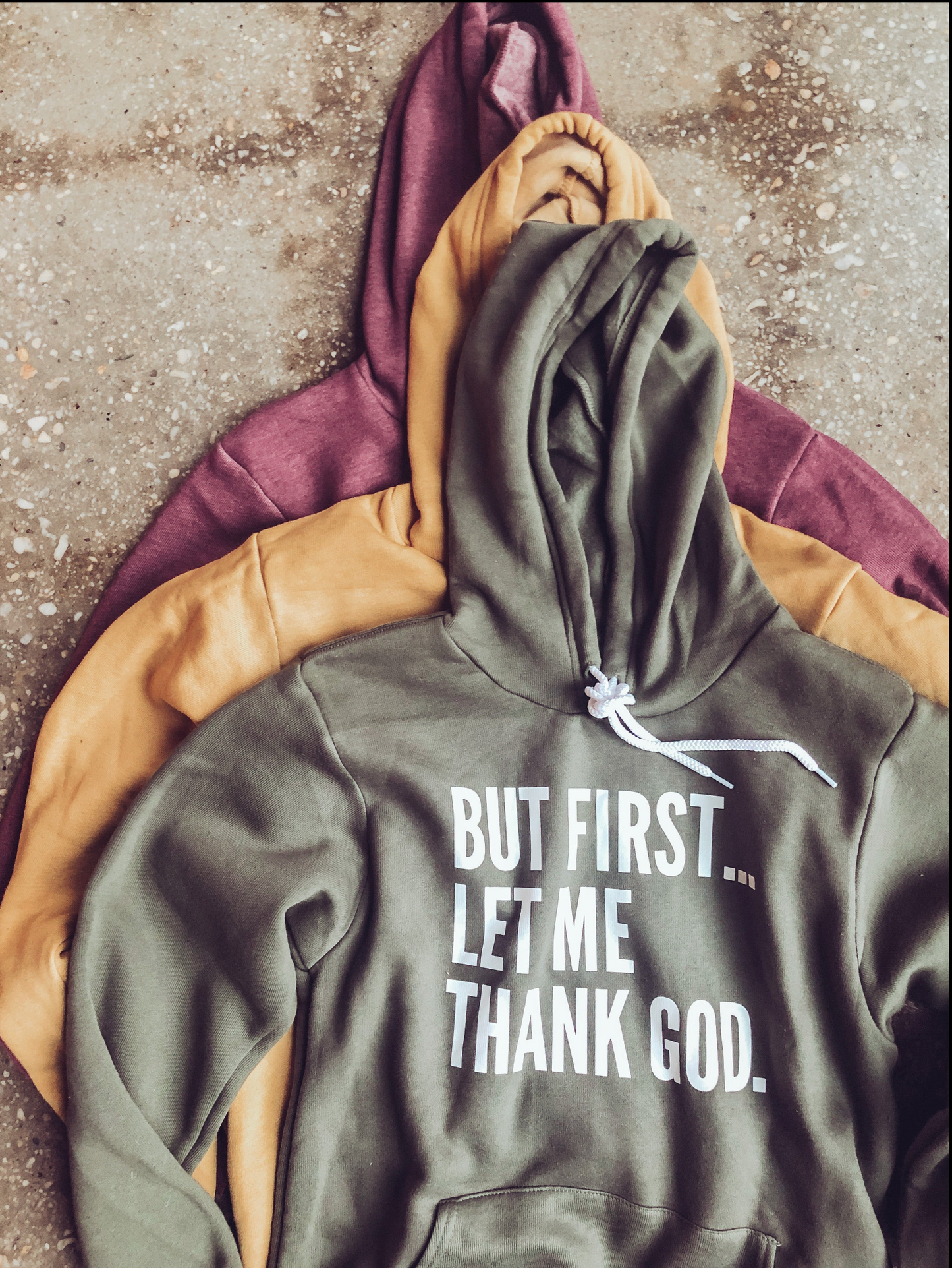 (CLEARANCE) But First... Adult Hoodie