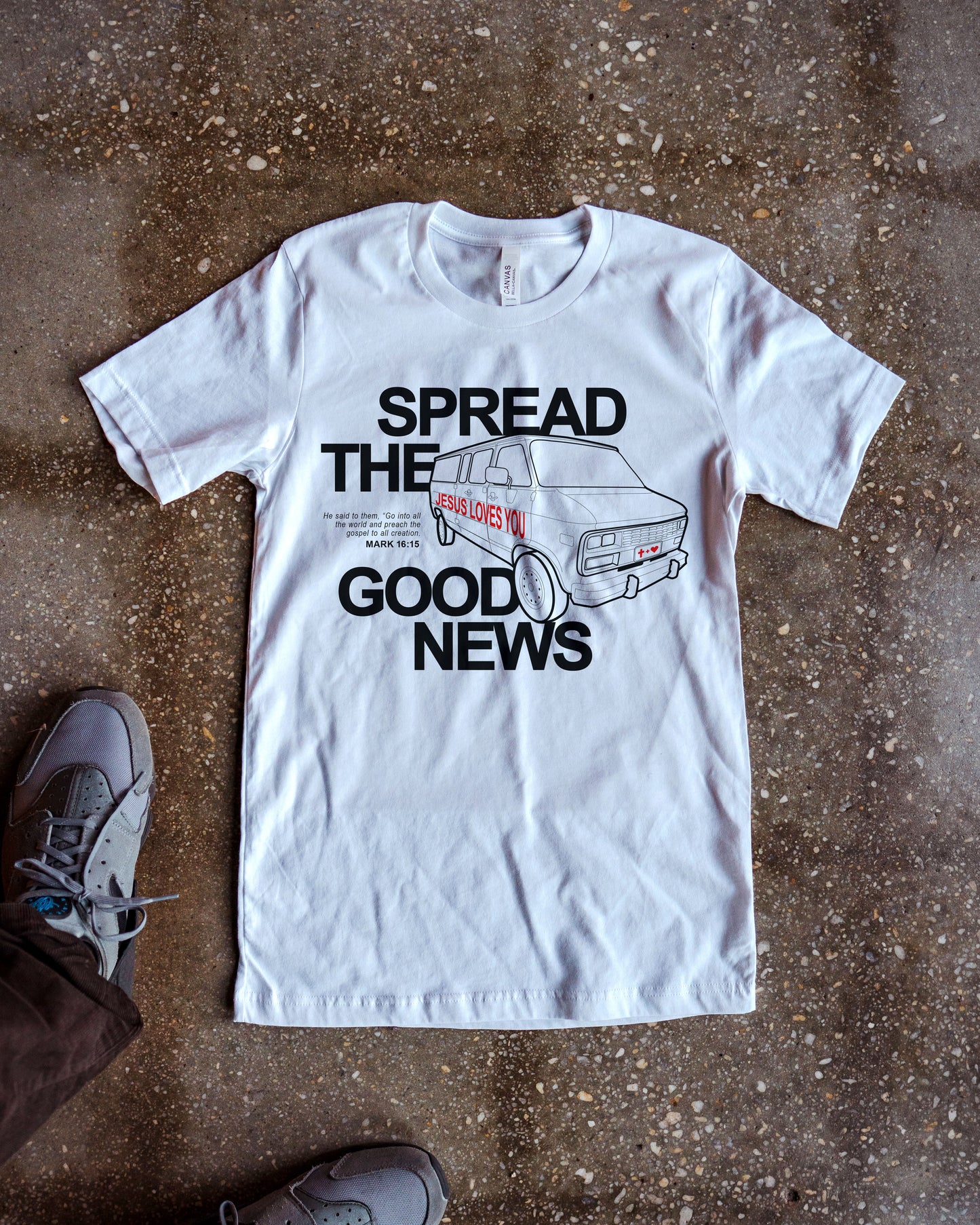 Good News: Jesus Saves Adult Box T-Shirt