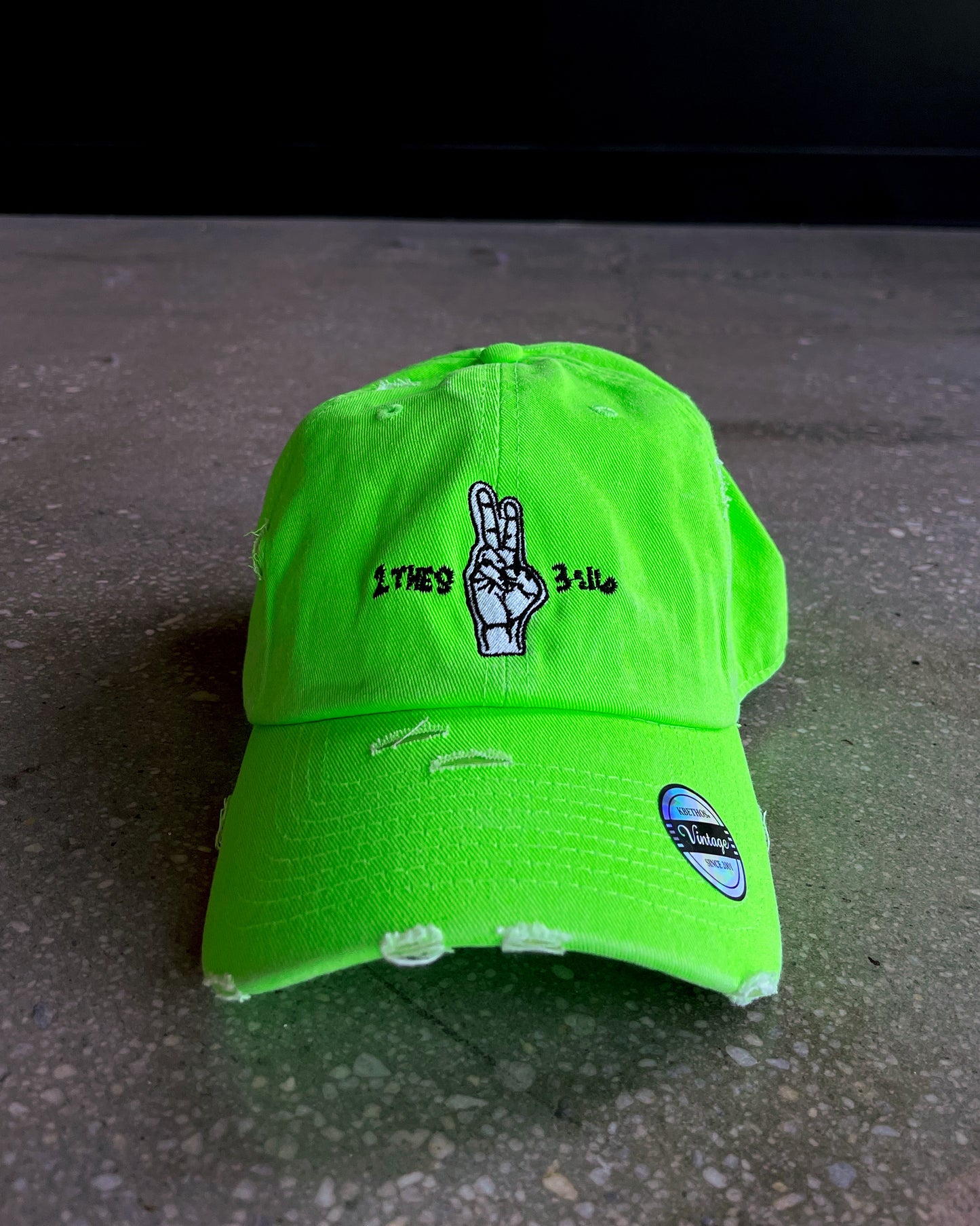 (Neon) Peace Hat (Distressed)
