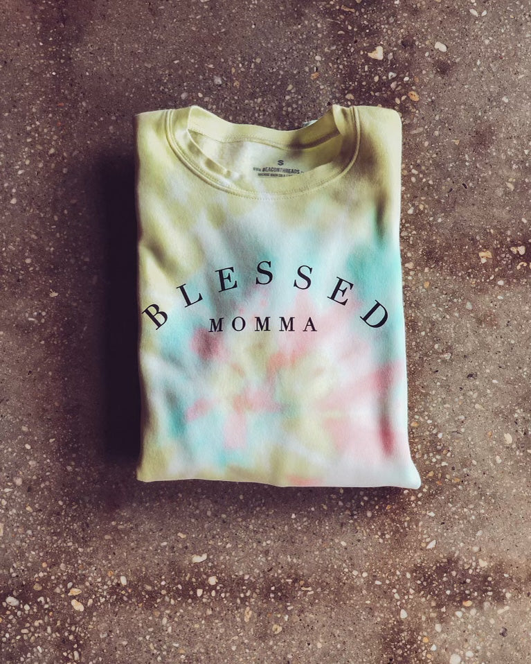 Blessed Momma Adult Drop Shoulder Sweatshirt