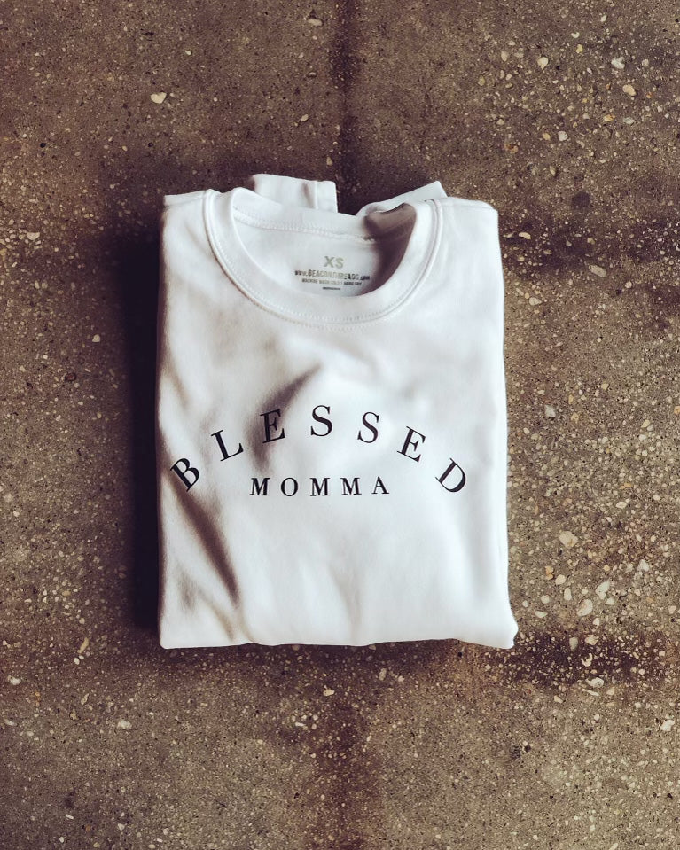 Blessed Momma Adult Drop Shoulder Sweatshirt