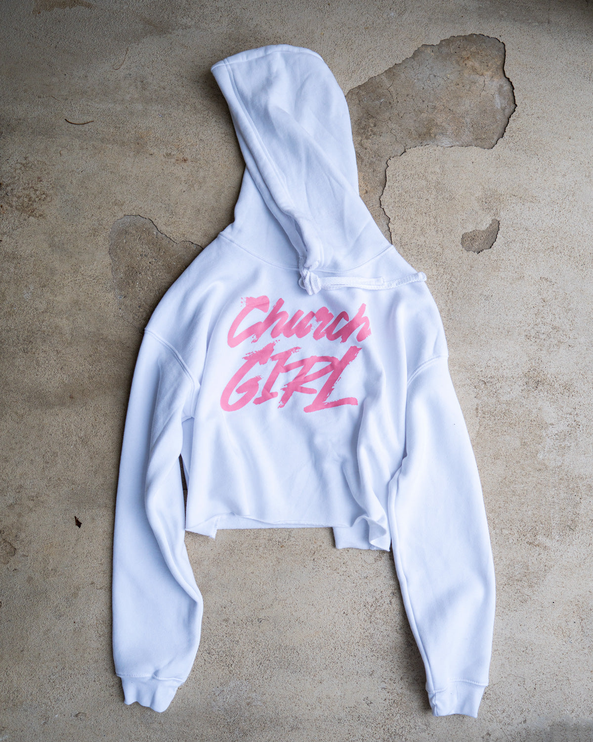 Church Girl Women's Cropped Adult Sponge Fleece Hoodie