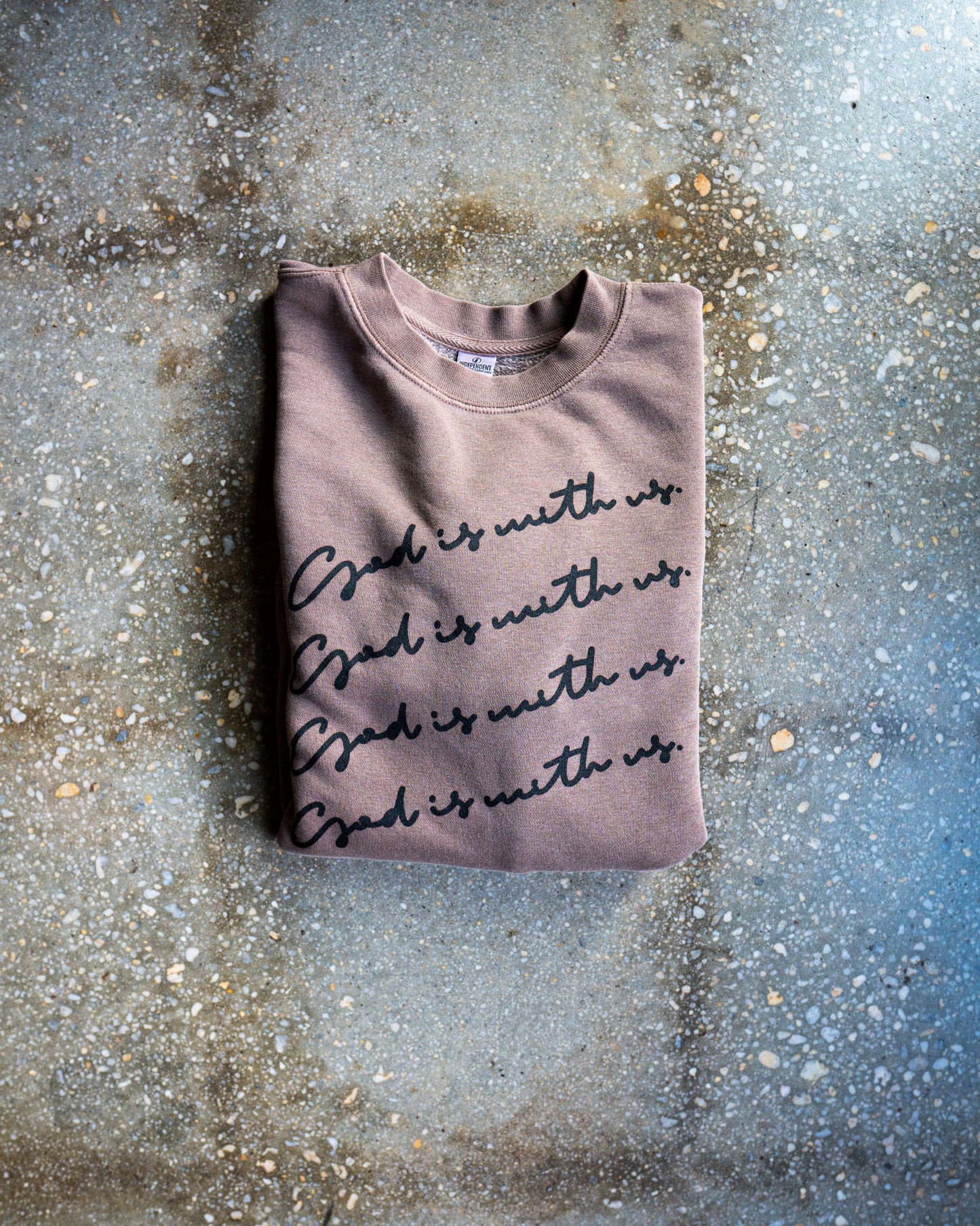 God Is With Us Adult Drop Shoulder Sweatshirt